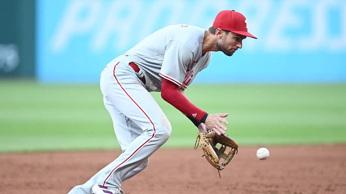 Trea Turner, Phillies, gray and red uniform, SD Desktop Wallpaper