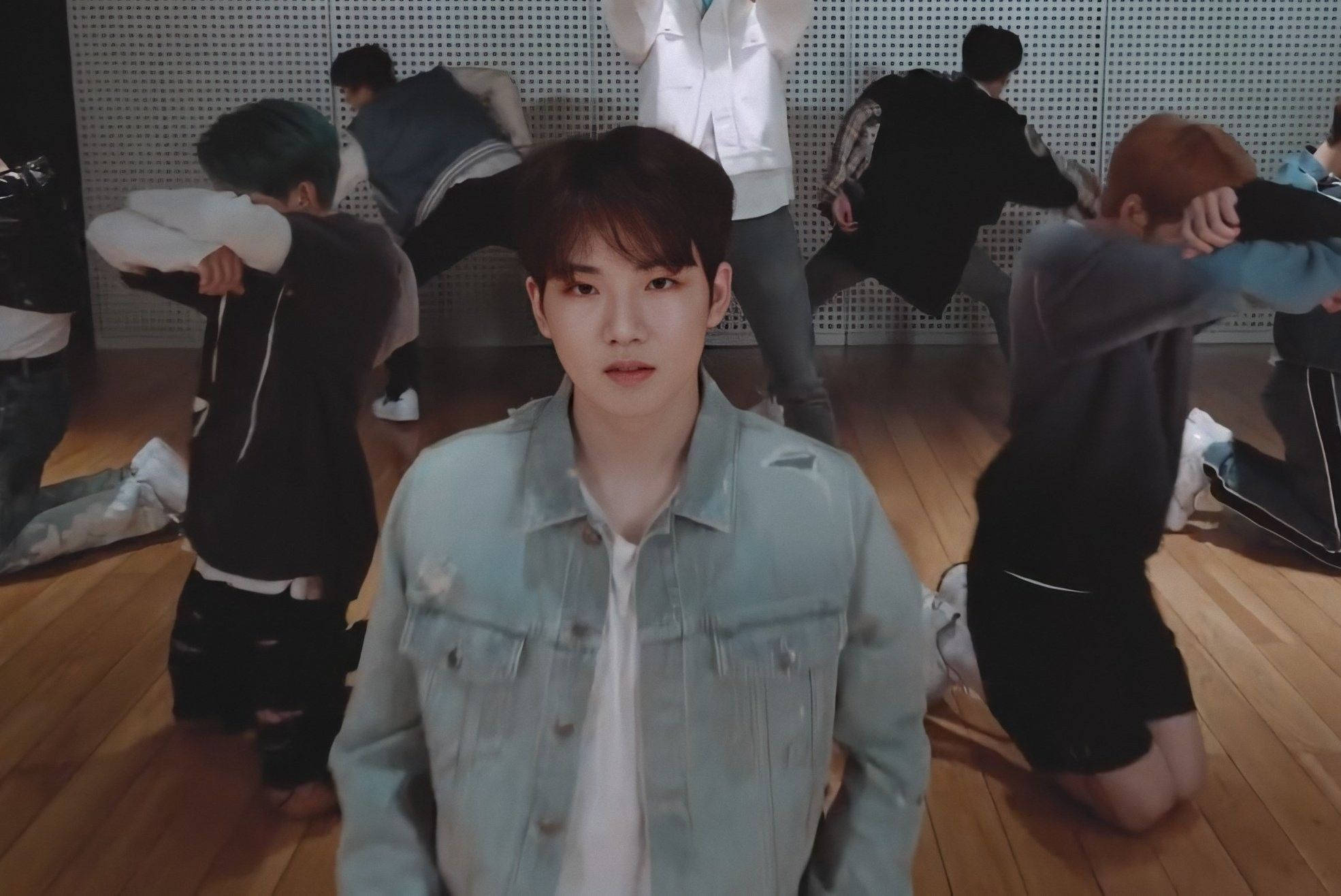 Treasure, dance practice, light denim jacket, Full HD Desktop Wallpaper