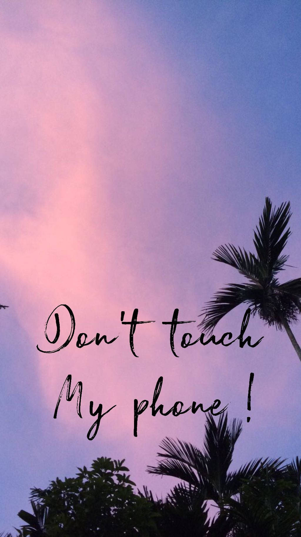 Pink Sky And Palm Trees, pink and purple twilight sky, palm tree silhouettes, HD Phone Wallpaper