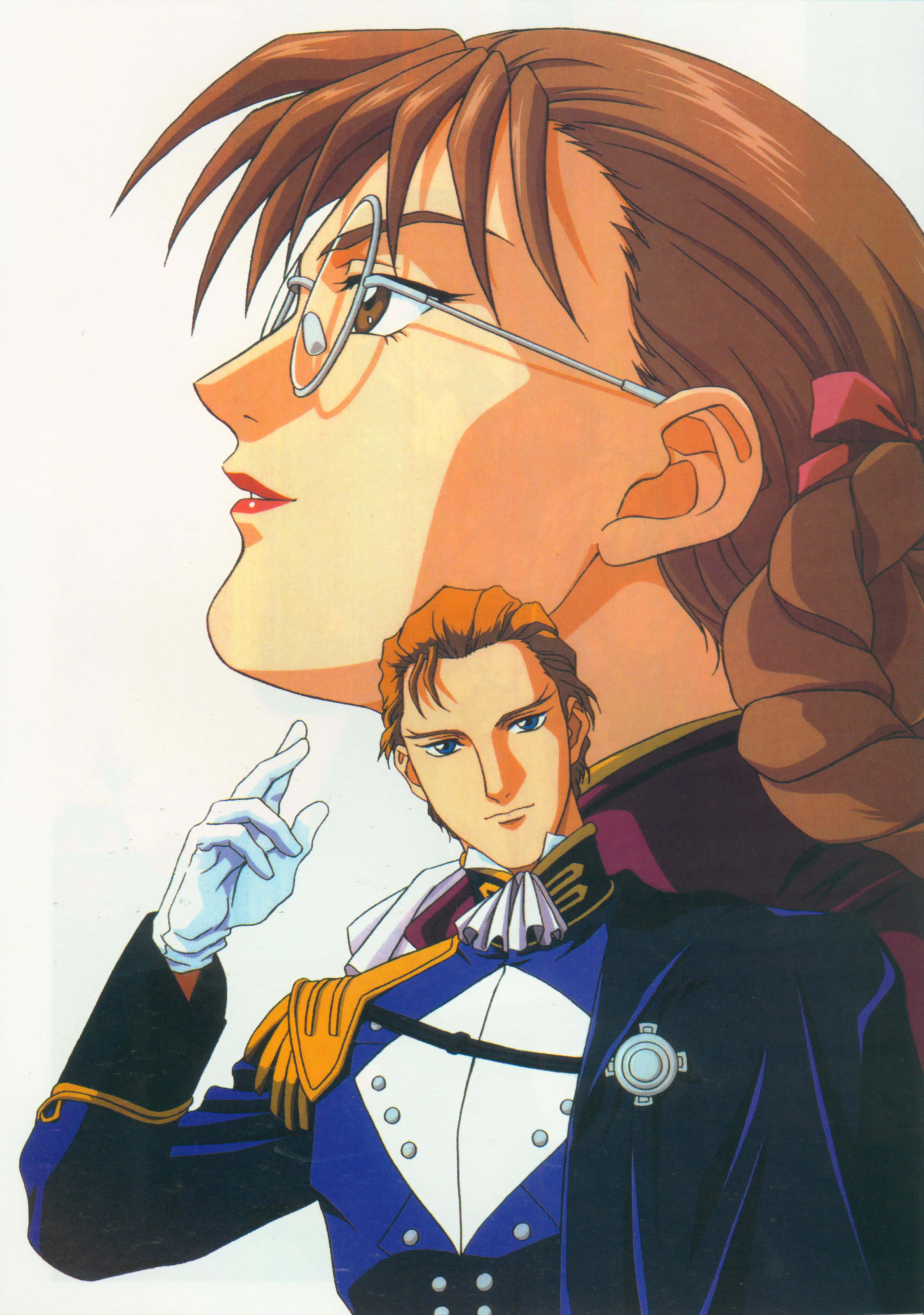 Treize Khushrenada, anime portrait, glasses, 4K Phone Wallpaper