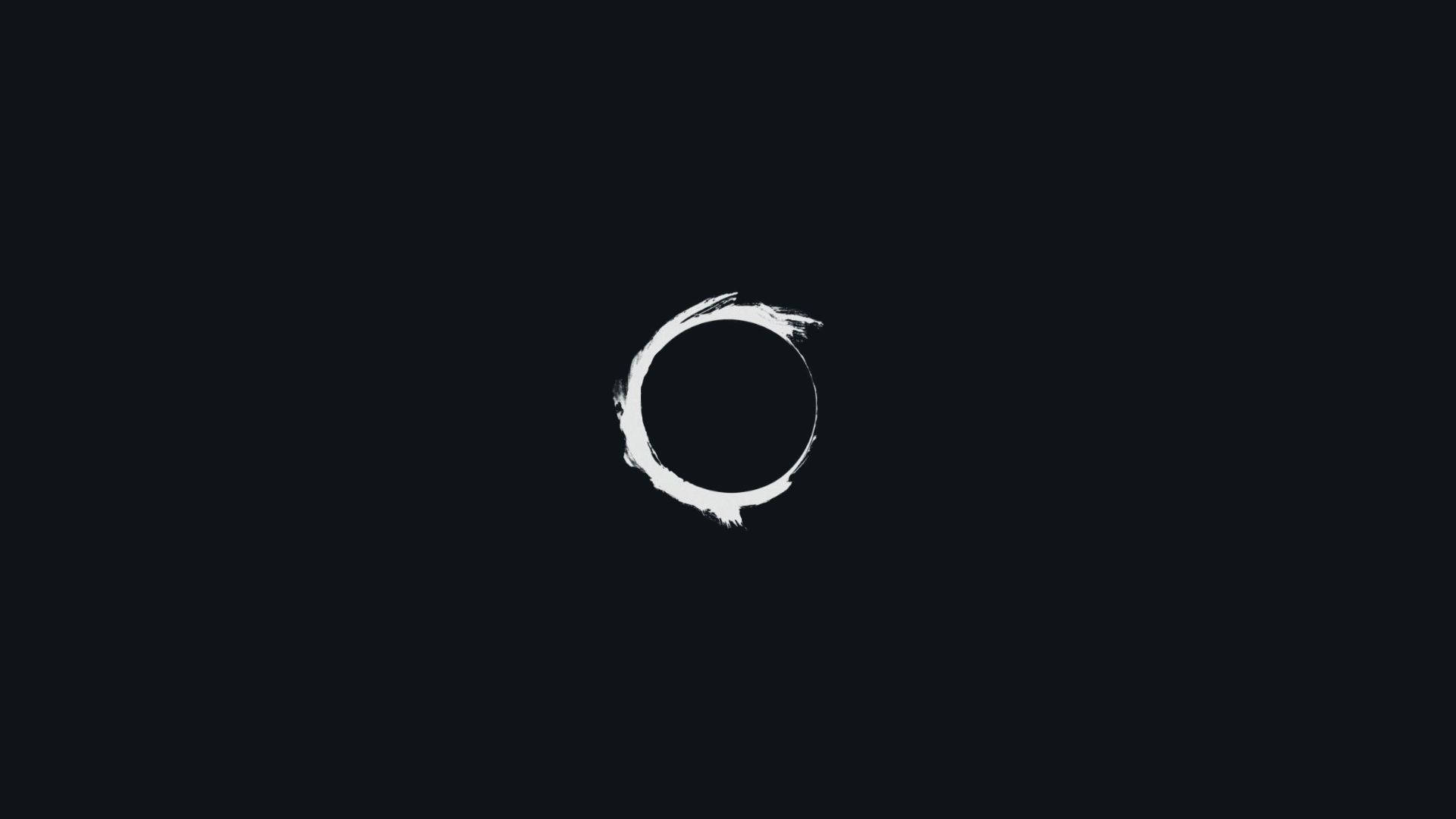 black, minimalist, ouroboros, Full HD Desktop Wallpaper