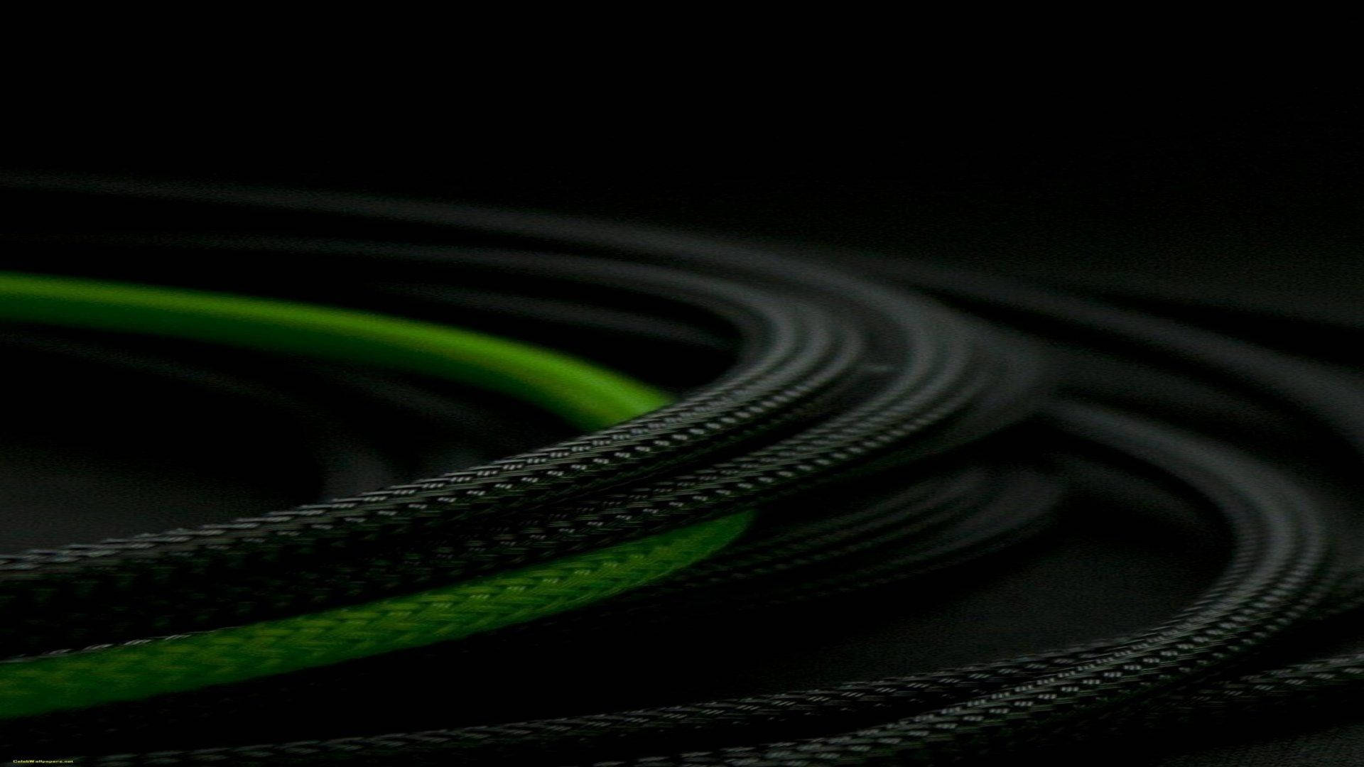 dark green, black, coiled black braided cable, Full HD Desktop Wallpaper