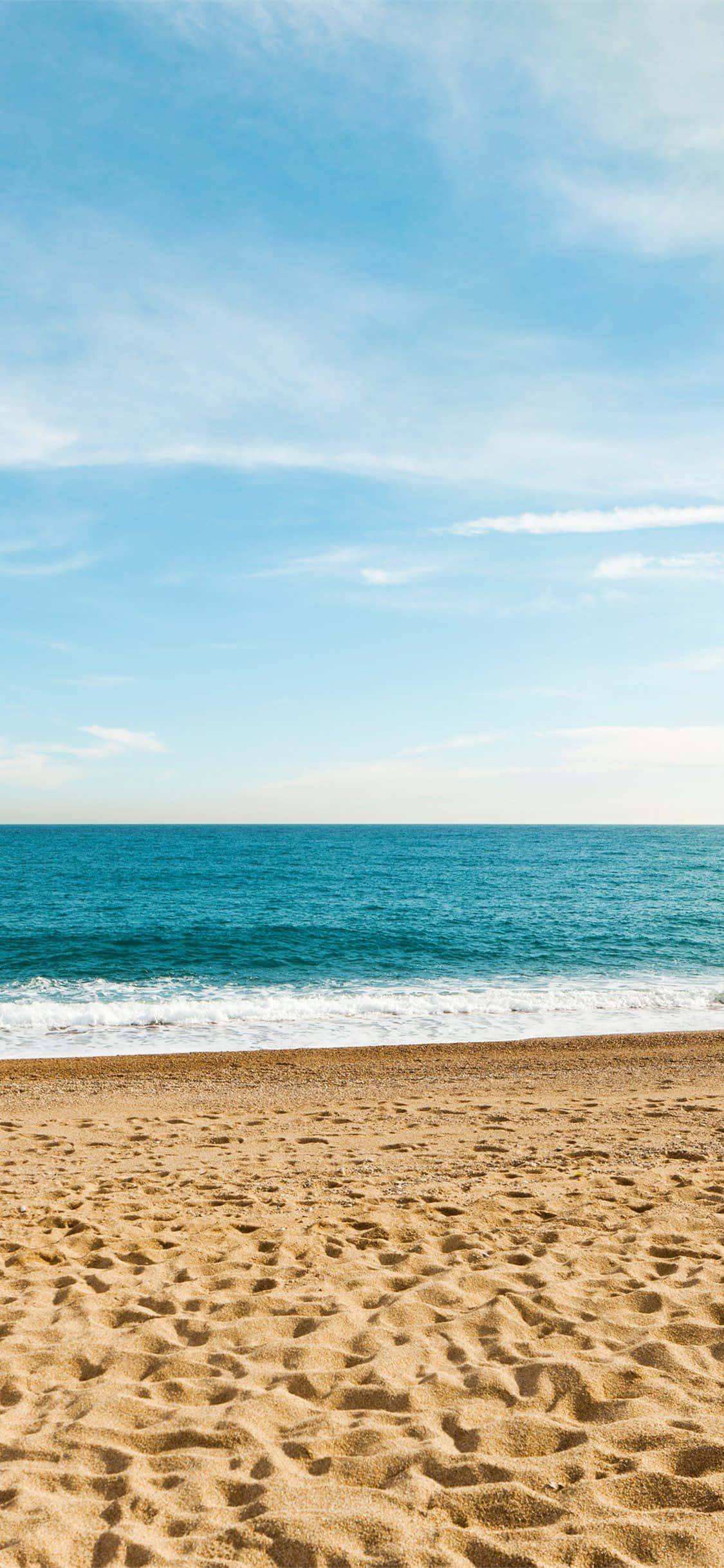 Trendy iPhone, golden sand, turquoise ocean, Full HD Phone Wallpaper