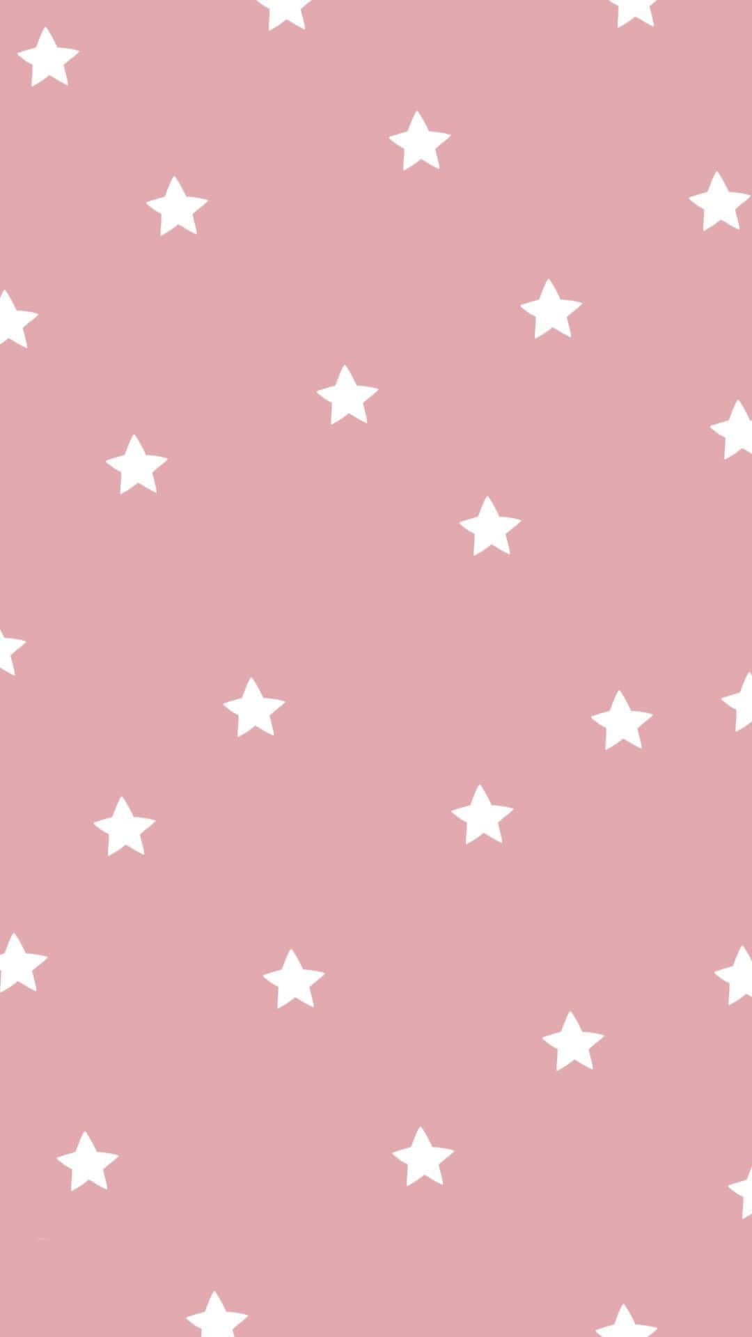 pink, white, star pattern, Full HD Phone Wallpaper