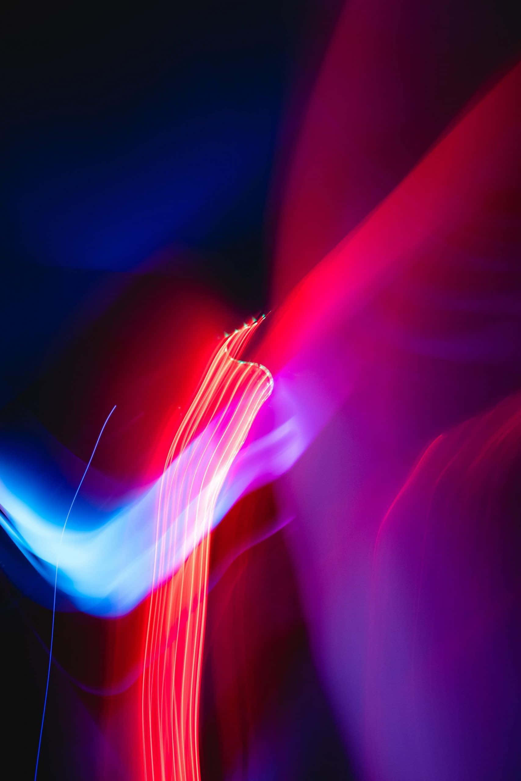 Trendy iPhone, red, blue, 2K Phone Wallpaper