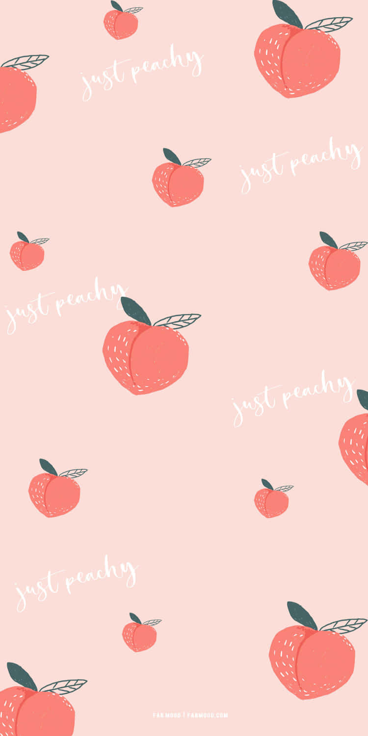 Trendy Summer iPhone, pink background, peach illustrations, HD Phone Wallpaper