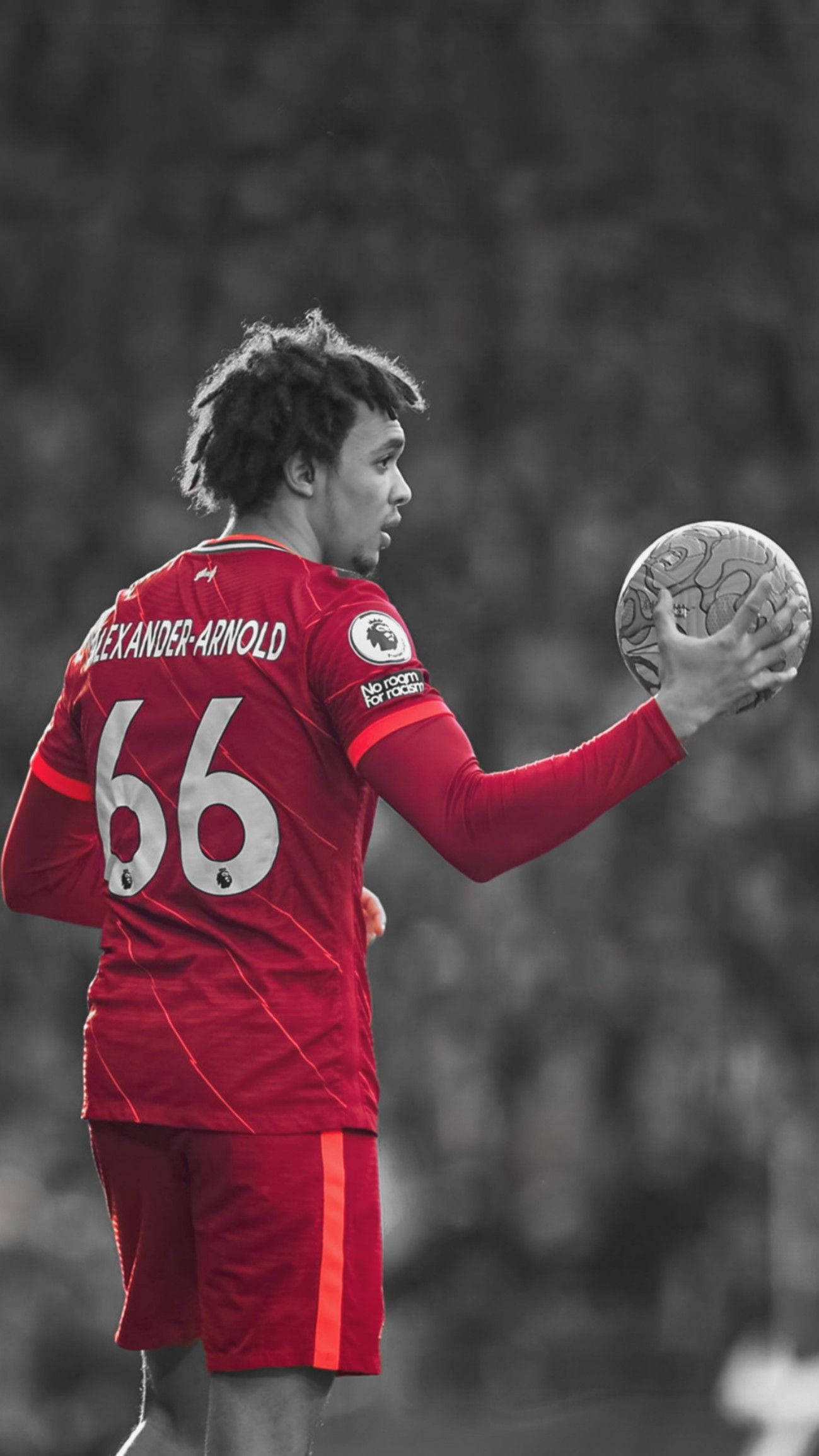 Trent Alexander-Arnold, red Liverpool jersey, footballer, Full HD Phone Wallpaper
