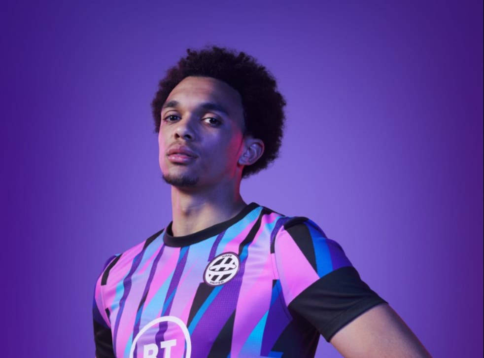 Trent Alexander-Arnold, purple, pink, SD Desktop Wallpaper