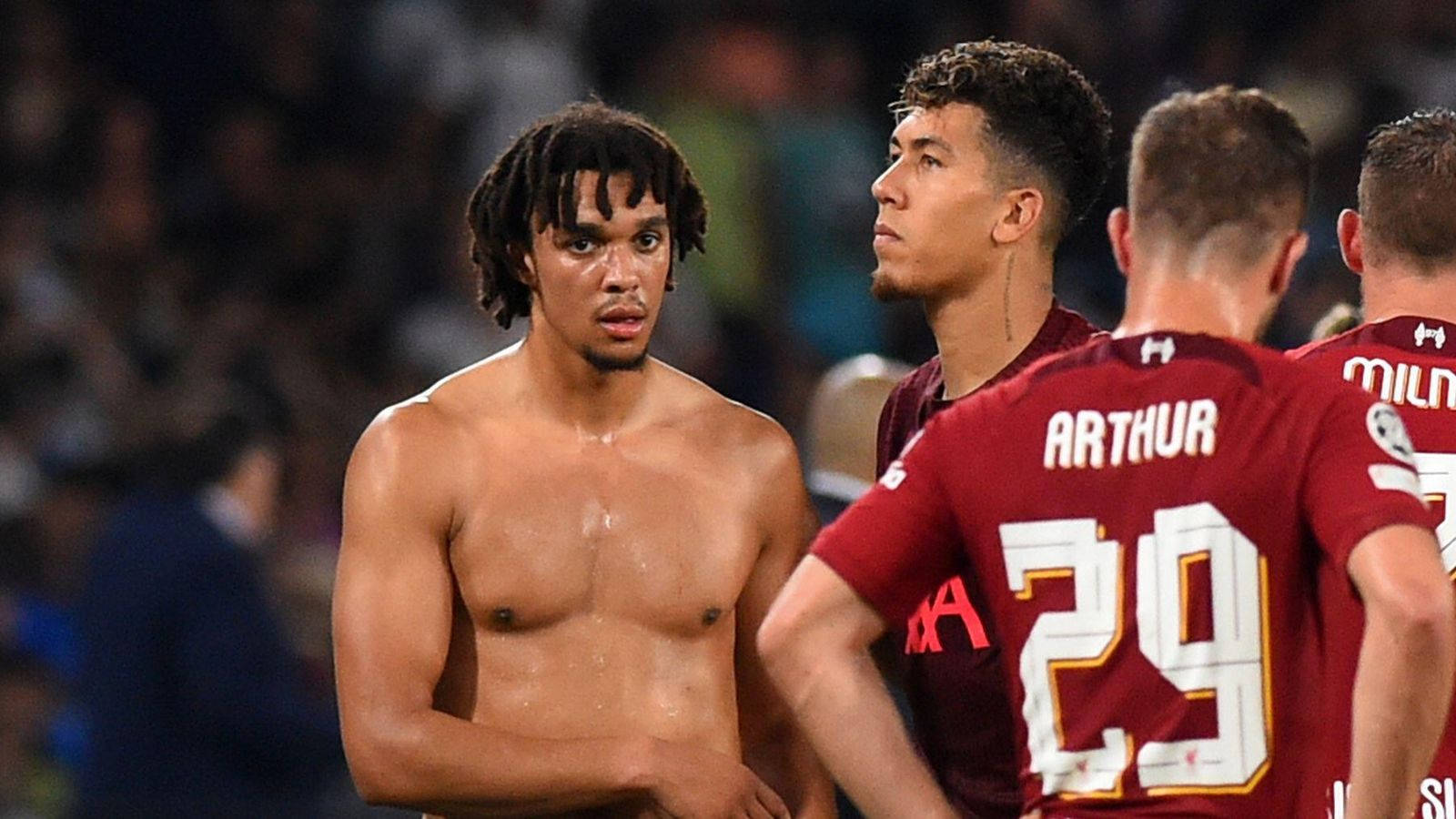 Trent Alexander-arnold, dreadlocks, stadium spotlight, HD Desktop Wallpaper