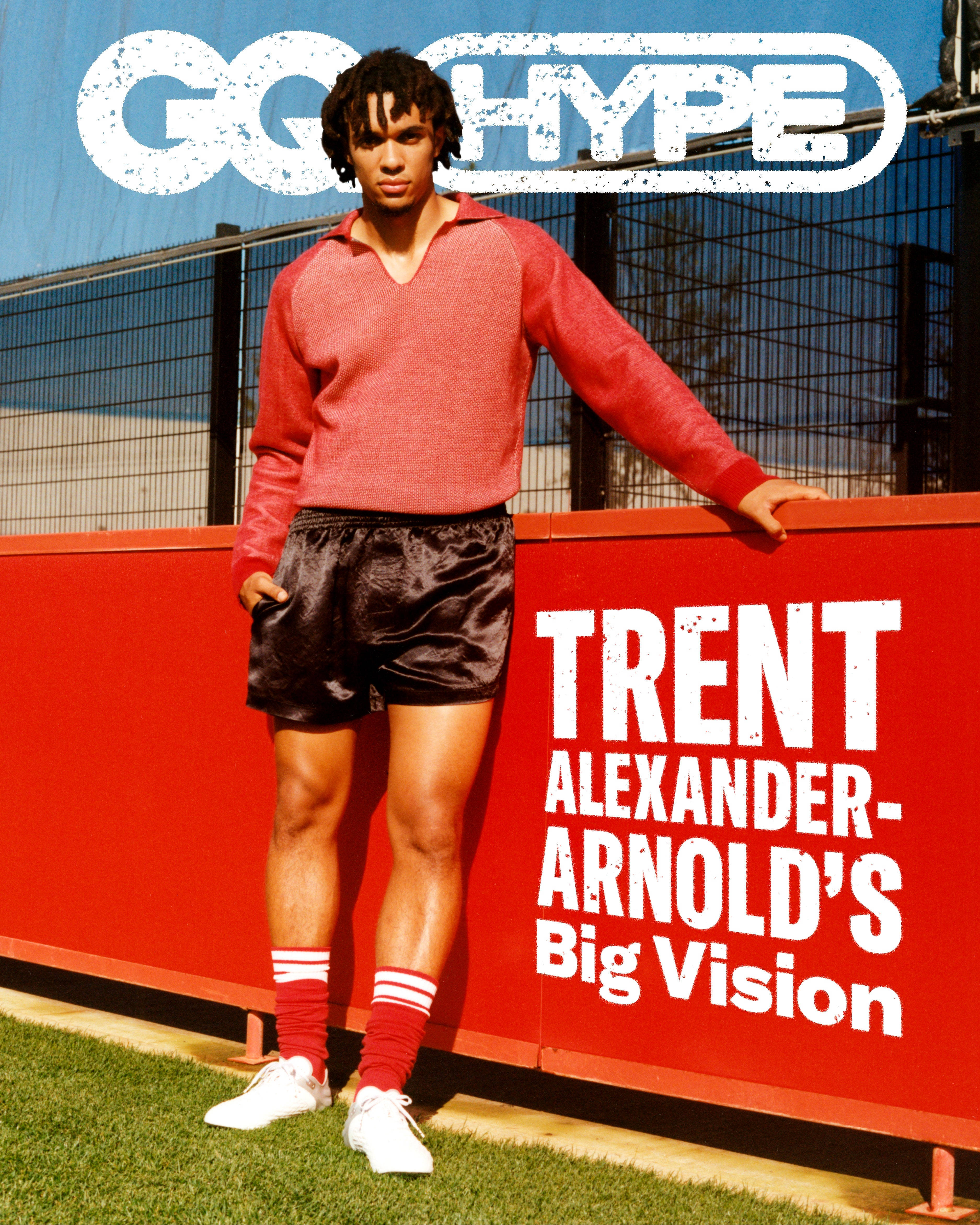 Trent Alexander-Arnold, GQ HYPE, red sweater, 4K Phone Wallpaper