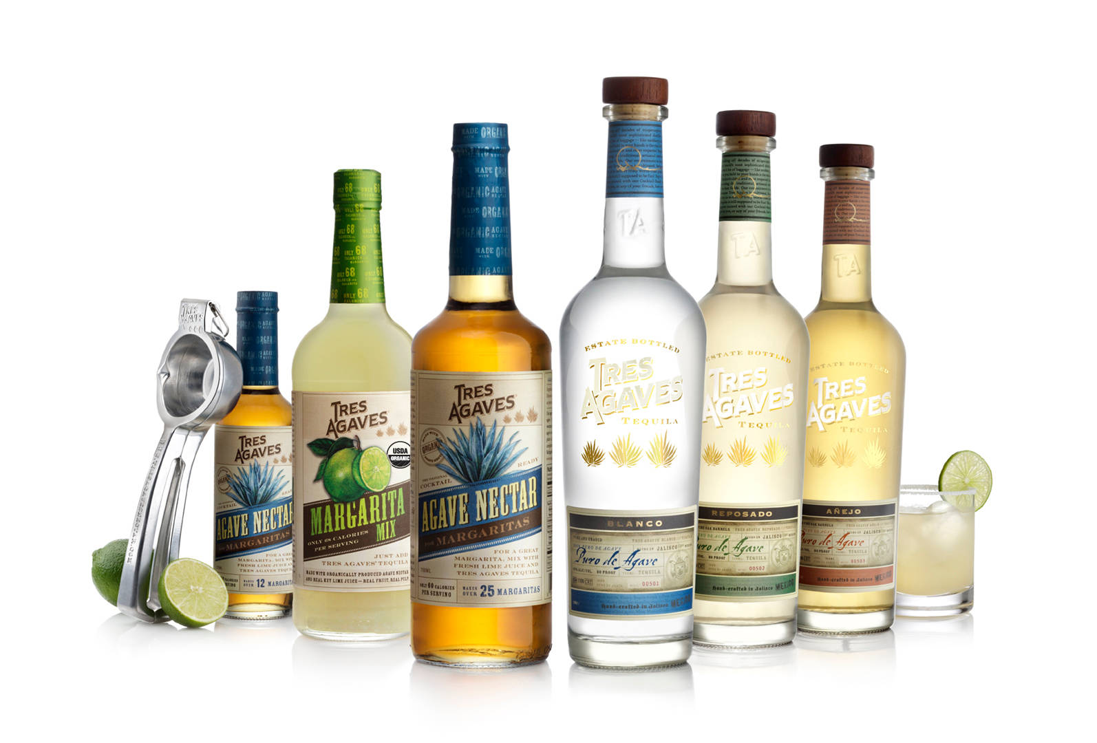 Tres Agaves, tequila bottles, margarita mix, HD Desktop Wallpaper