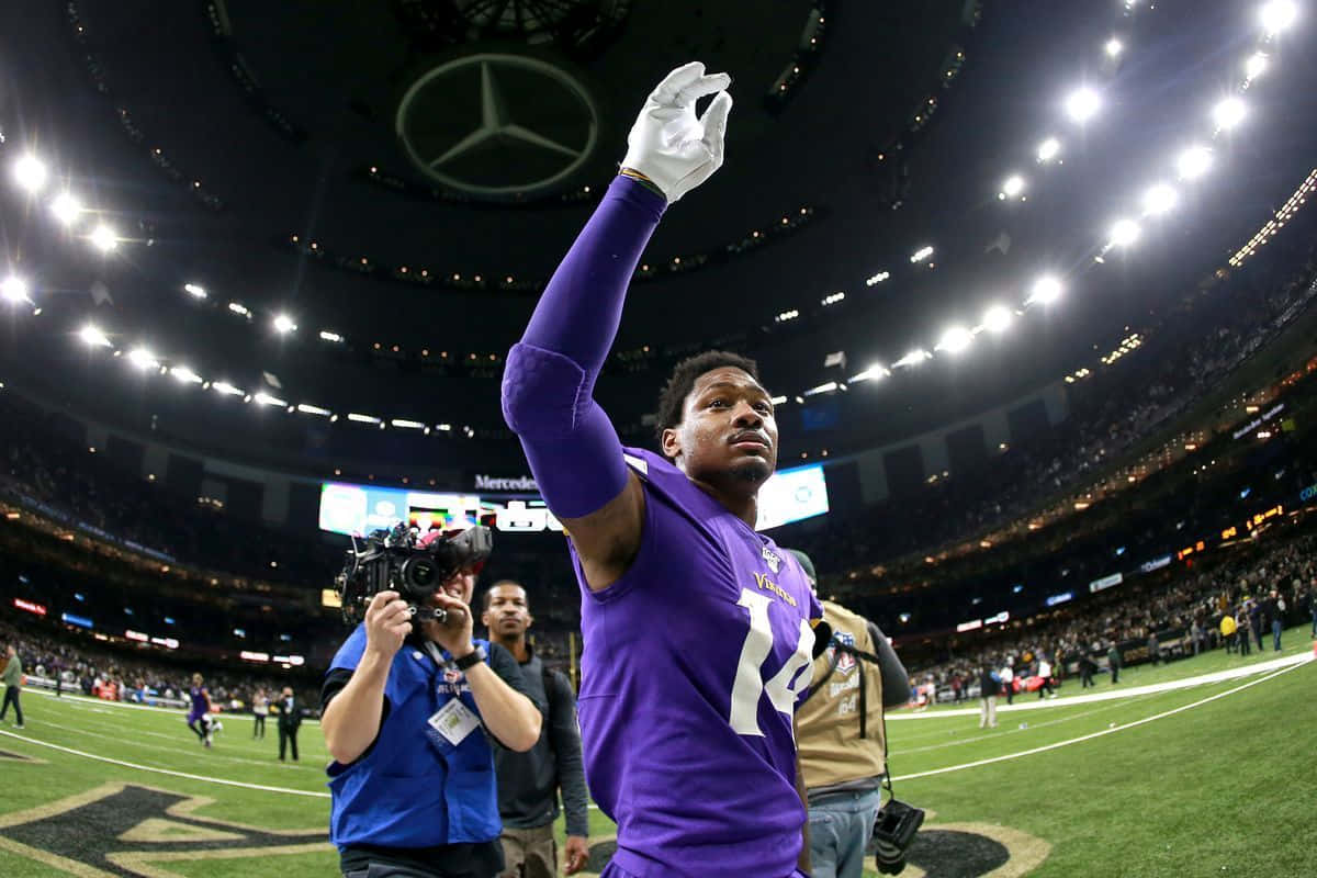 Trevon Diggs, purple jersey, stadium lights, SD Desktop Wallpaper