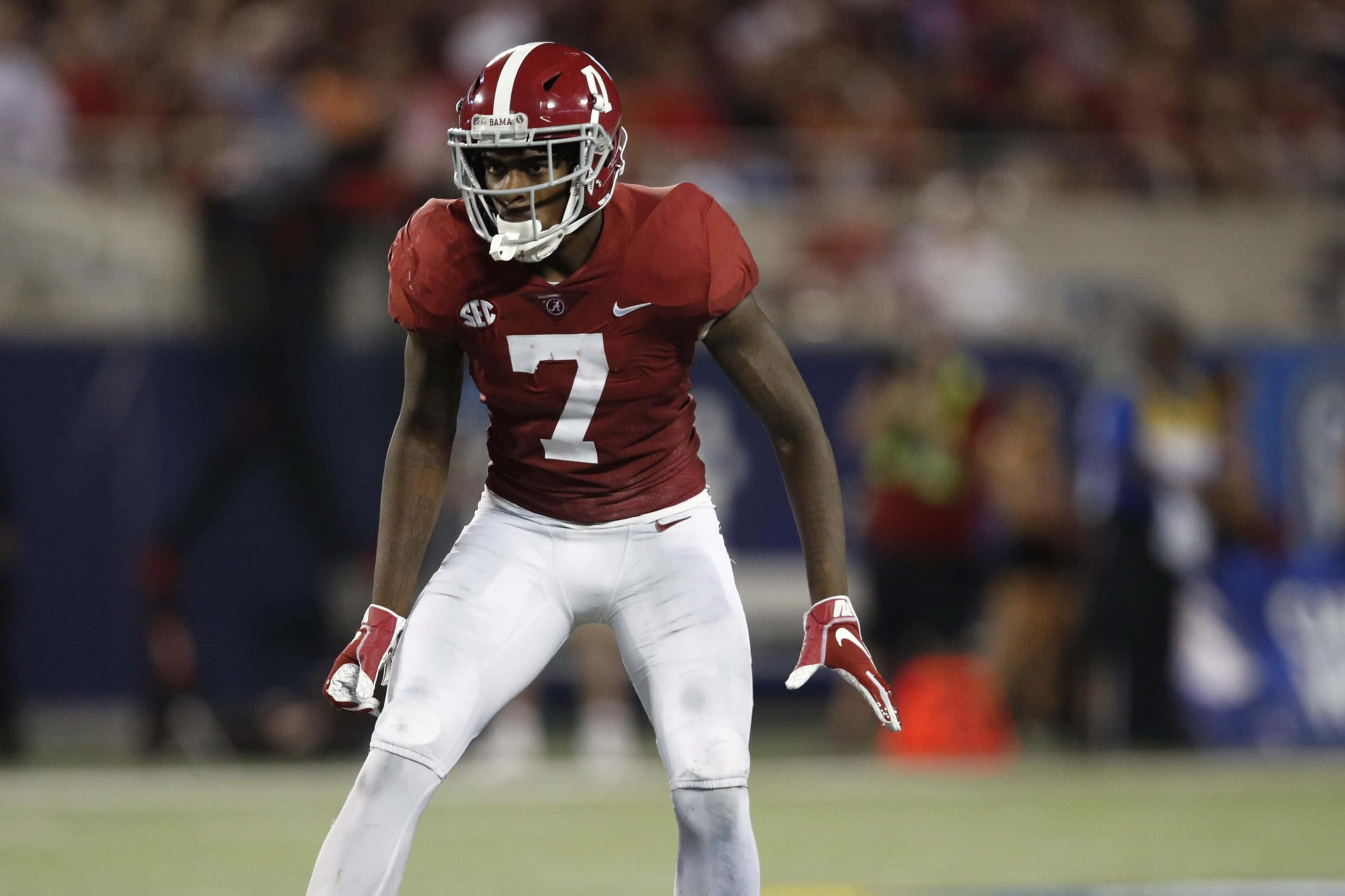 Trevon Diggs, crimson jersey, number seven, 2K Desktop Wallpaper