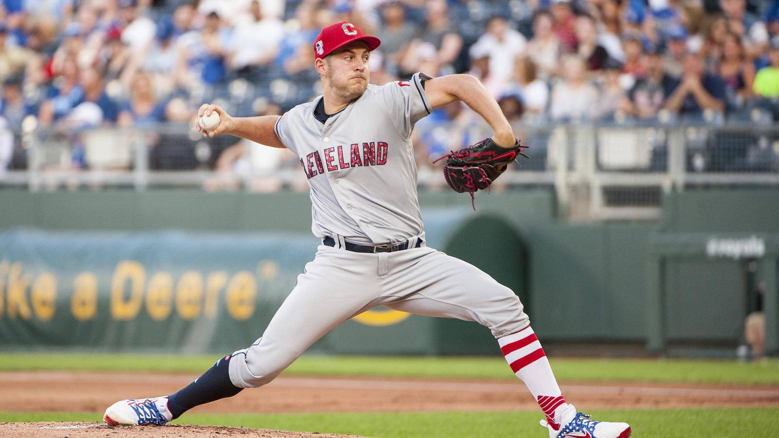Trevor Bauer, baseball pitcher, sunlit field, HD Desktop Wallpaper