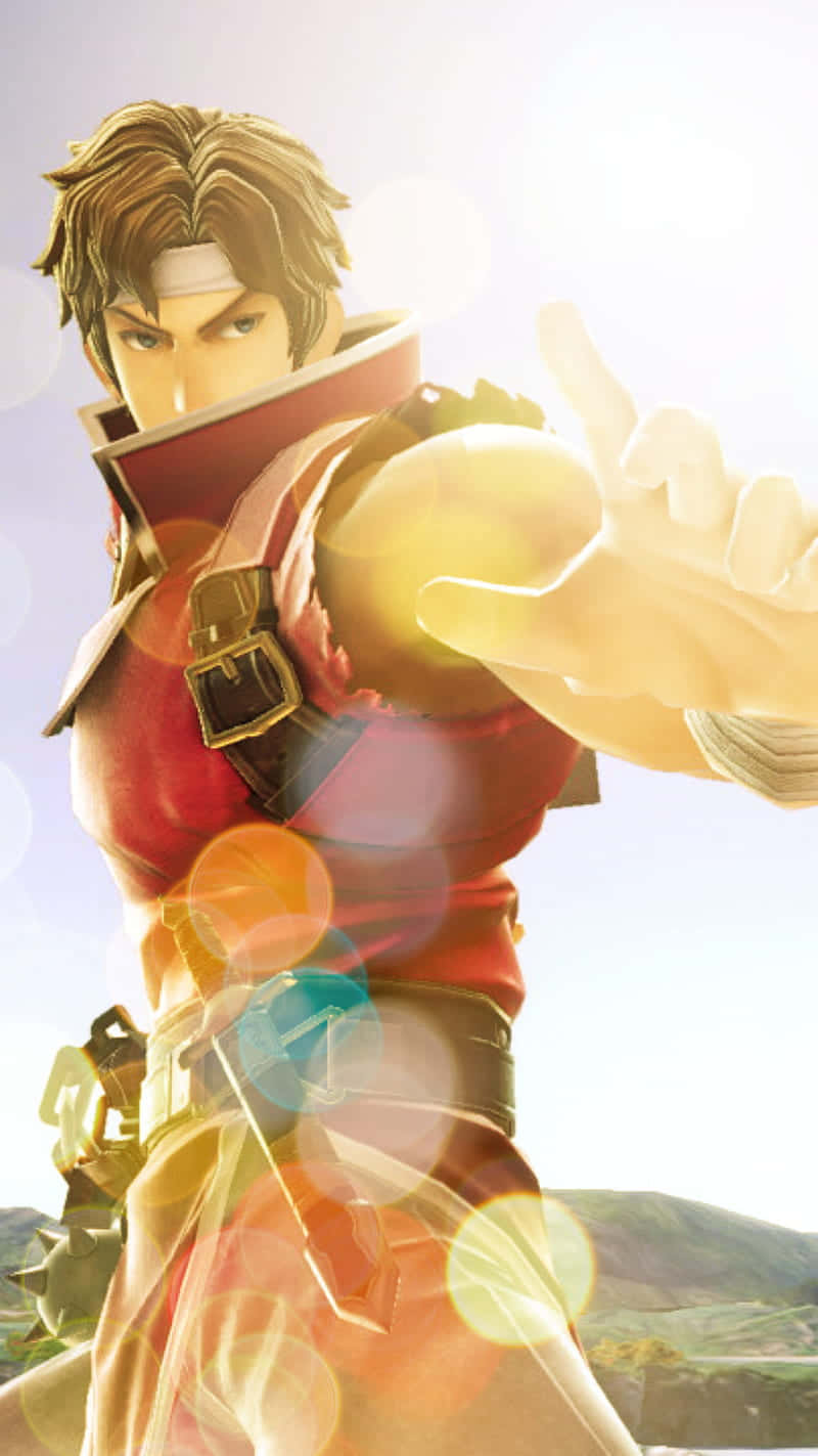Trevor Belmont, red armor, glowing energy, HD Phone Wallpaper
