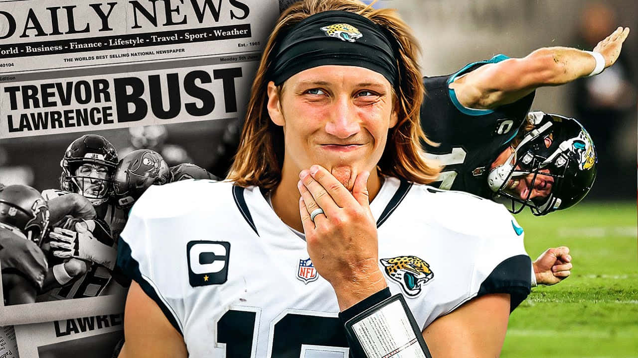 Trevor Lawrence, jersey, newspaper headline, HD Desktop Wallpaper