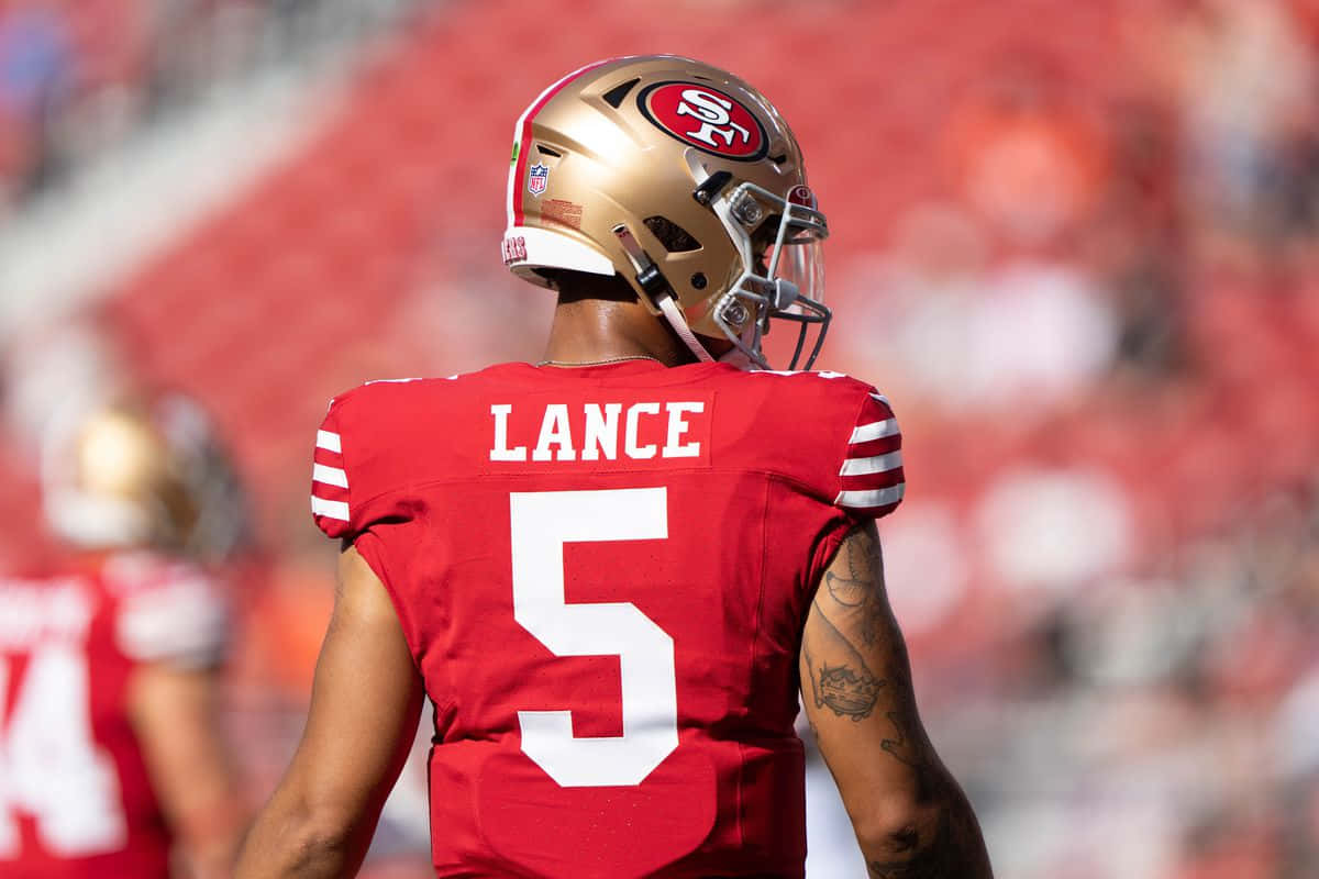 Trey Lance, 49ers, number 5, SD Desktop Wallpaper