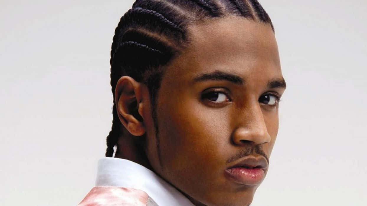 Trey Songz, cornrows, serious gaze, SD Desktop Wallpaper