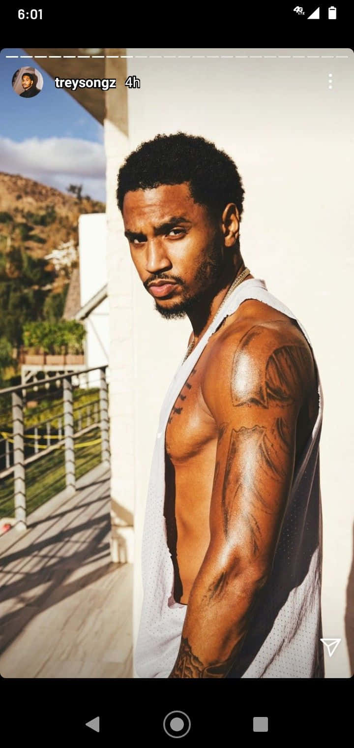 Trey Songz, sunlit balcony, hillside, HD Phone Wallpaper
