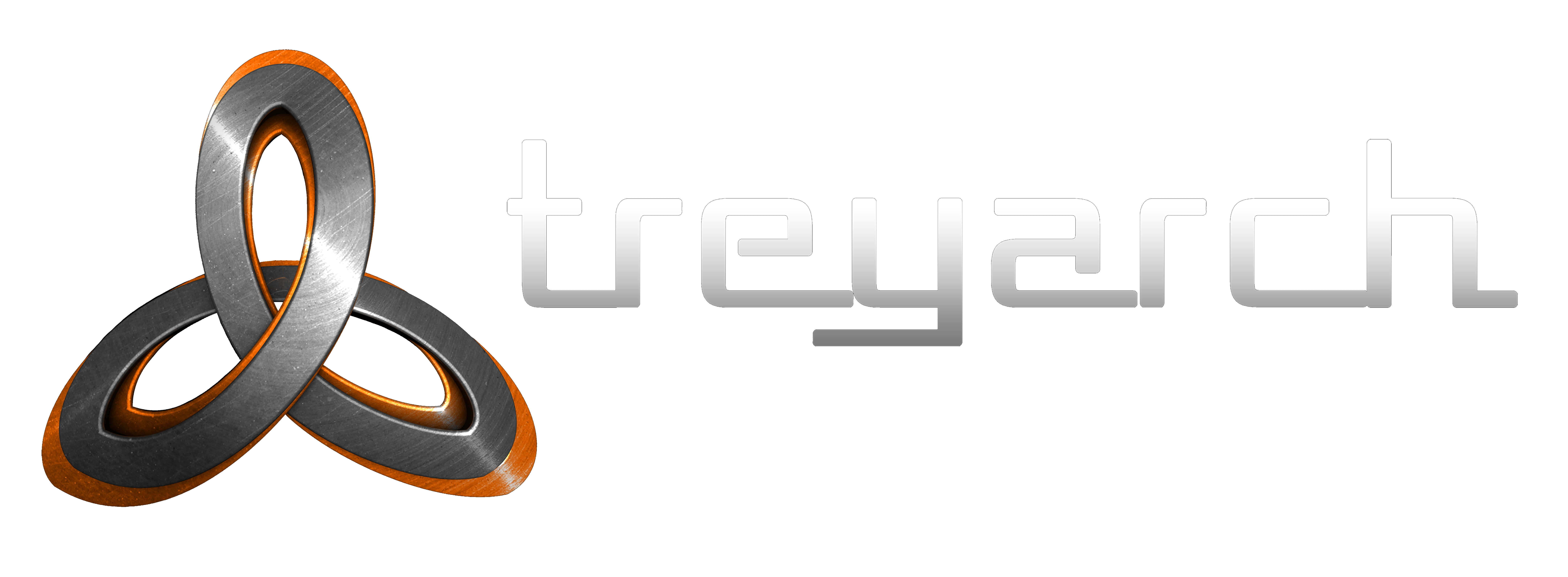 Treyarch, metallic logo, interlocking rings, 8K Desktop Wallpaper