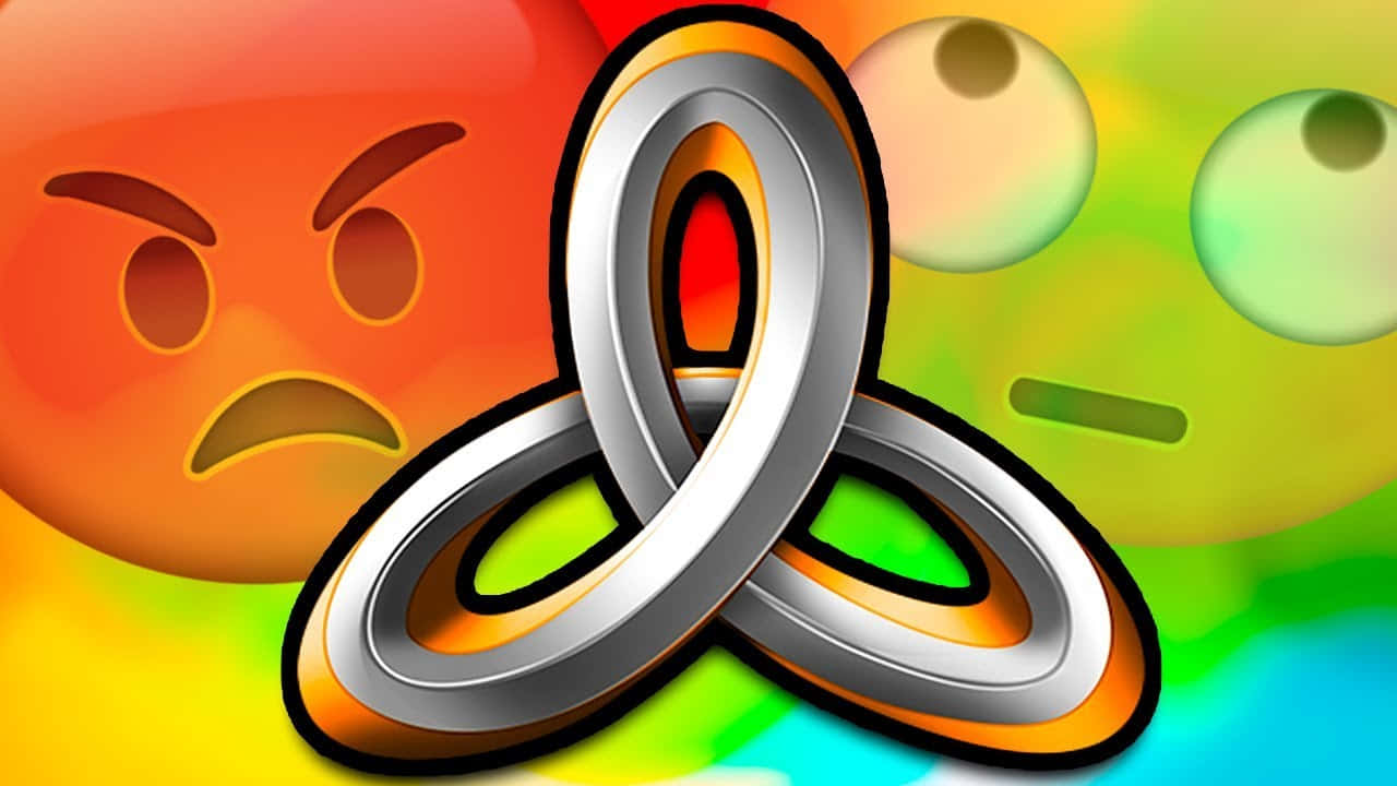 Treyarch, shiny metallic knot logo, vibrant gradient background, HD Desktop Wallpaper