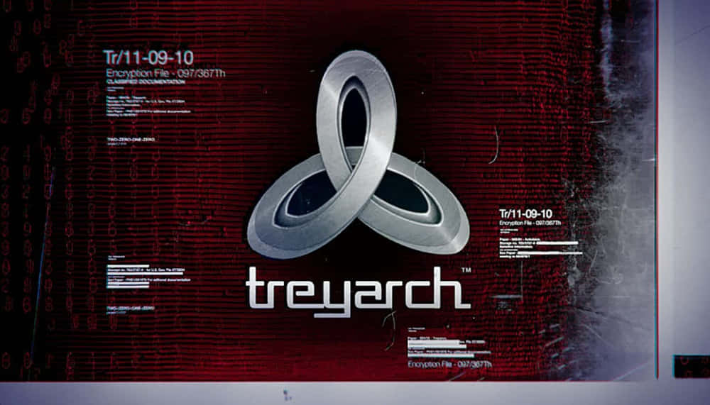 Treyarch, metallic Treyarch logo, black background, SD Desktop Wallpaper