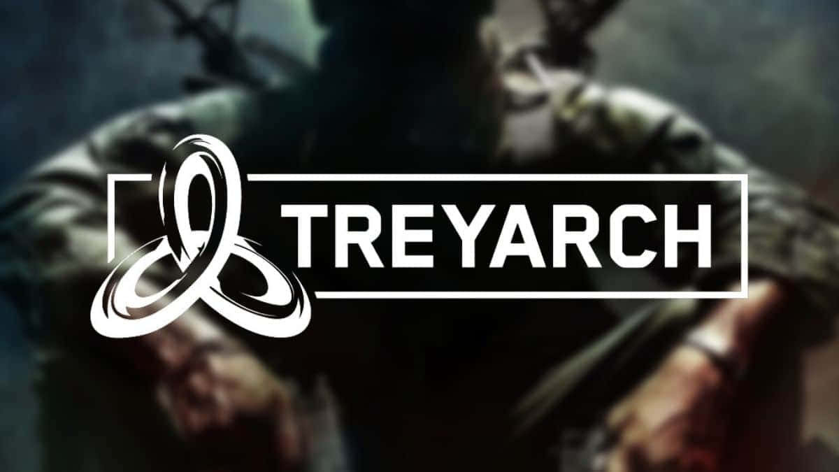 Treyarch, Treyarch Logo, dark smoky background, SD Desktop Wallpaper