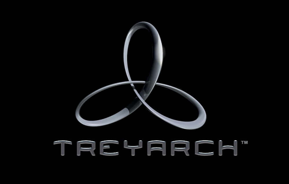 Treyarch, trefoil logo, black background, SD Desktop Wallpaper