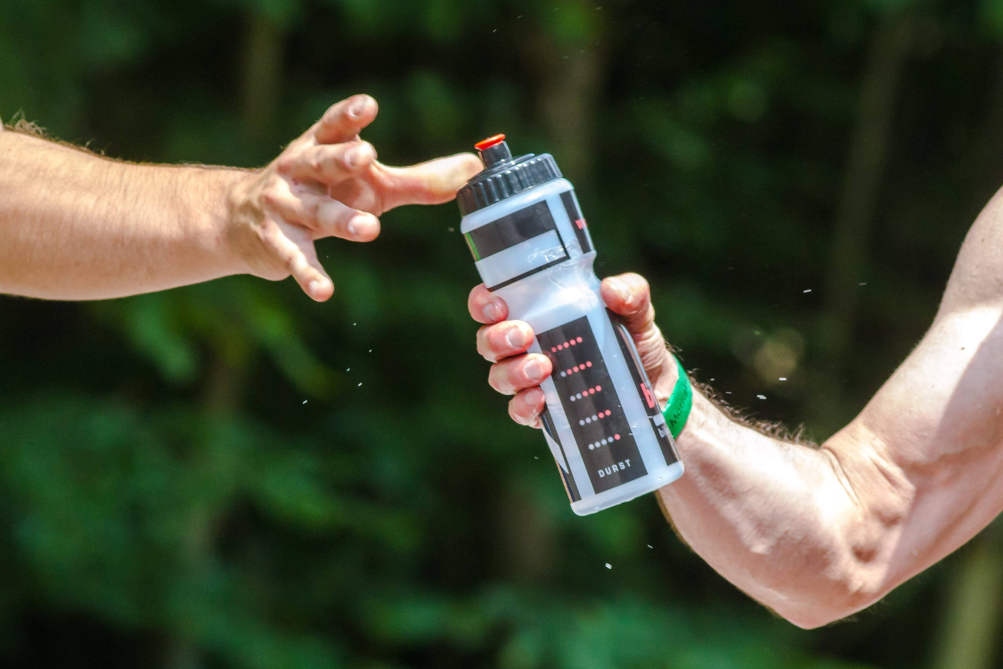 Triathlon, water bottle, forest, 2K Desktop Wallpaper