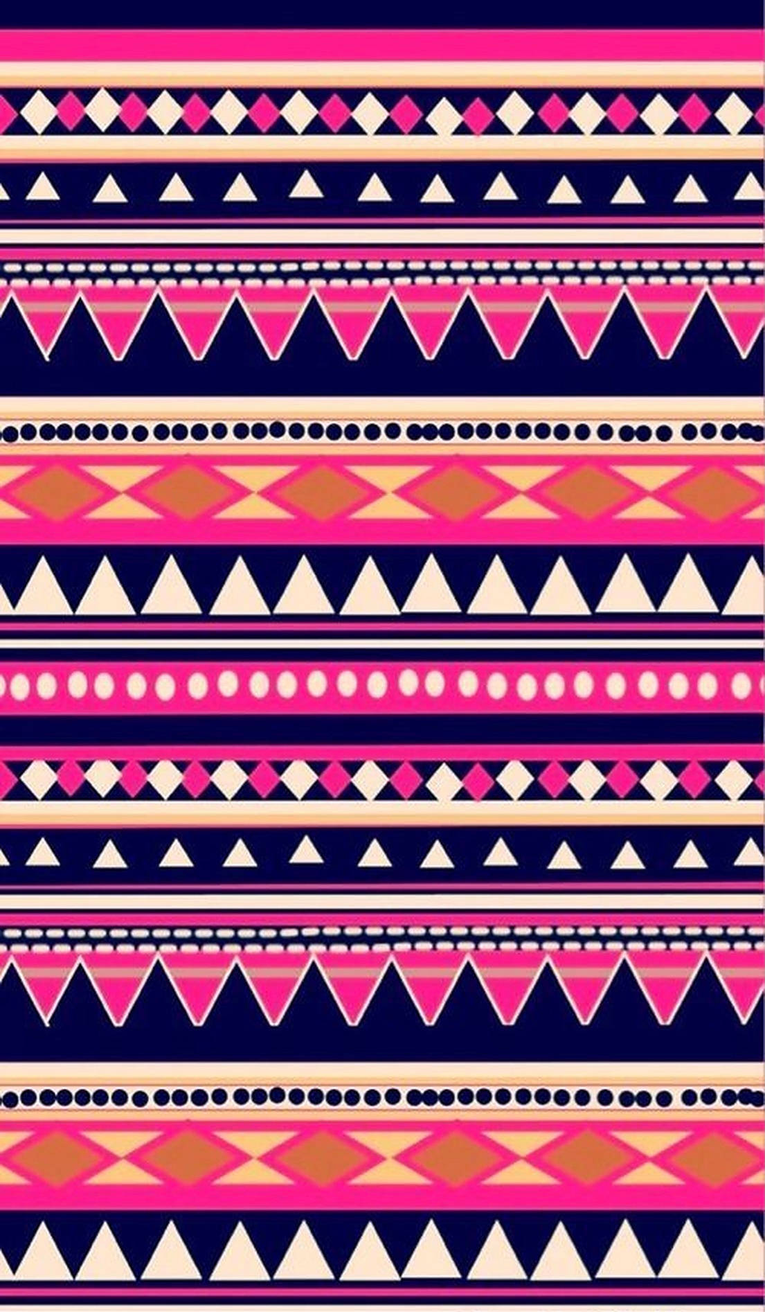 fuchsia pink, tribal pattern, navy, HD Phone Wallpaper