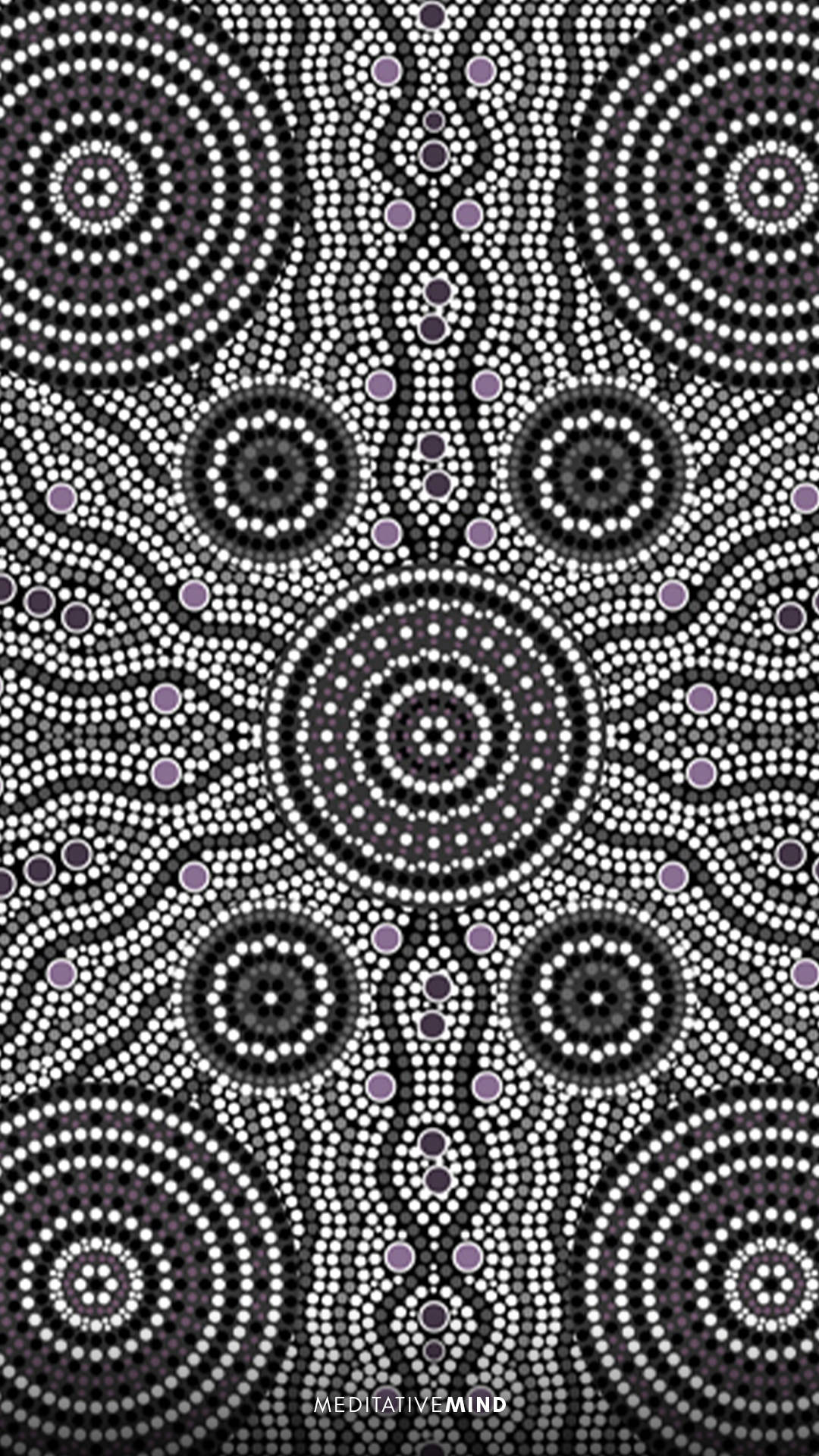 Aboriginal dot painting, concentric circles, flowing patterns, Full HD Phone Wallpaper