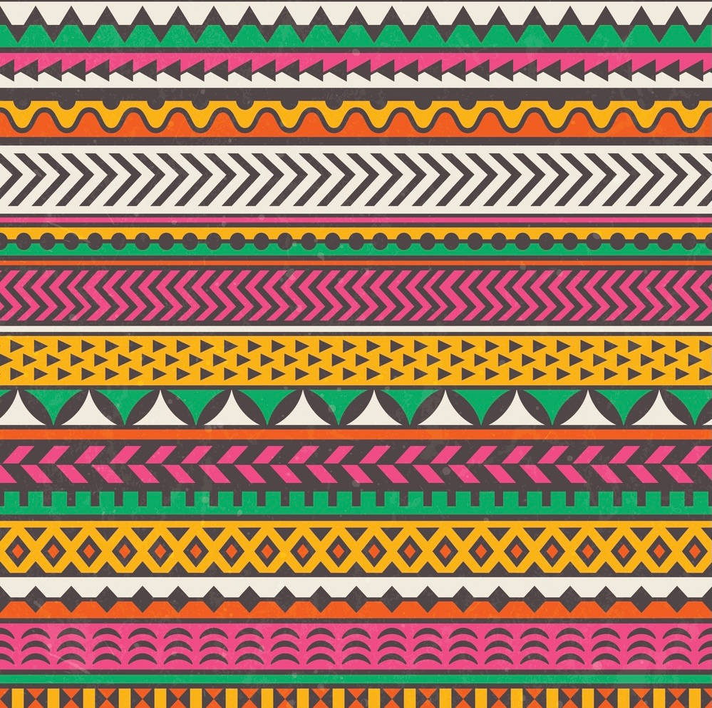 tribal pattern, pink, orange, SD Desktop Wallpaper