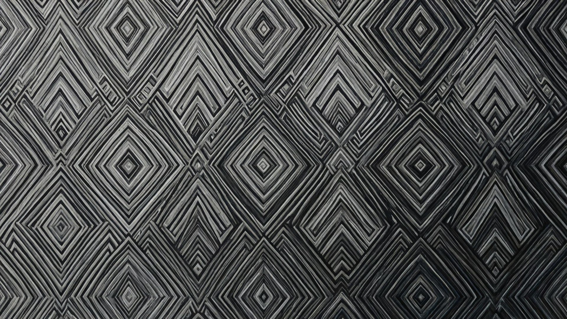 gray scale tribal, monochrome, repeating diamond patterns, Full HD Desktop Wallpaper