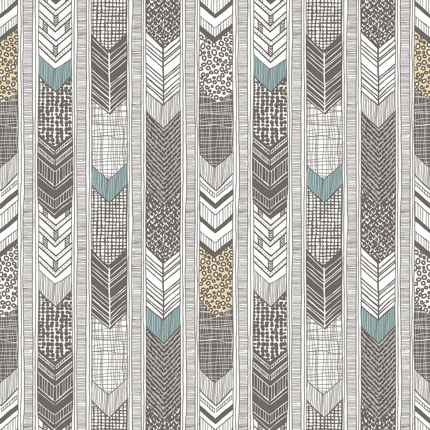 Native Tribal Pattern Feathers, gray teal, beige, HD Desktop Wallpaper
