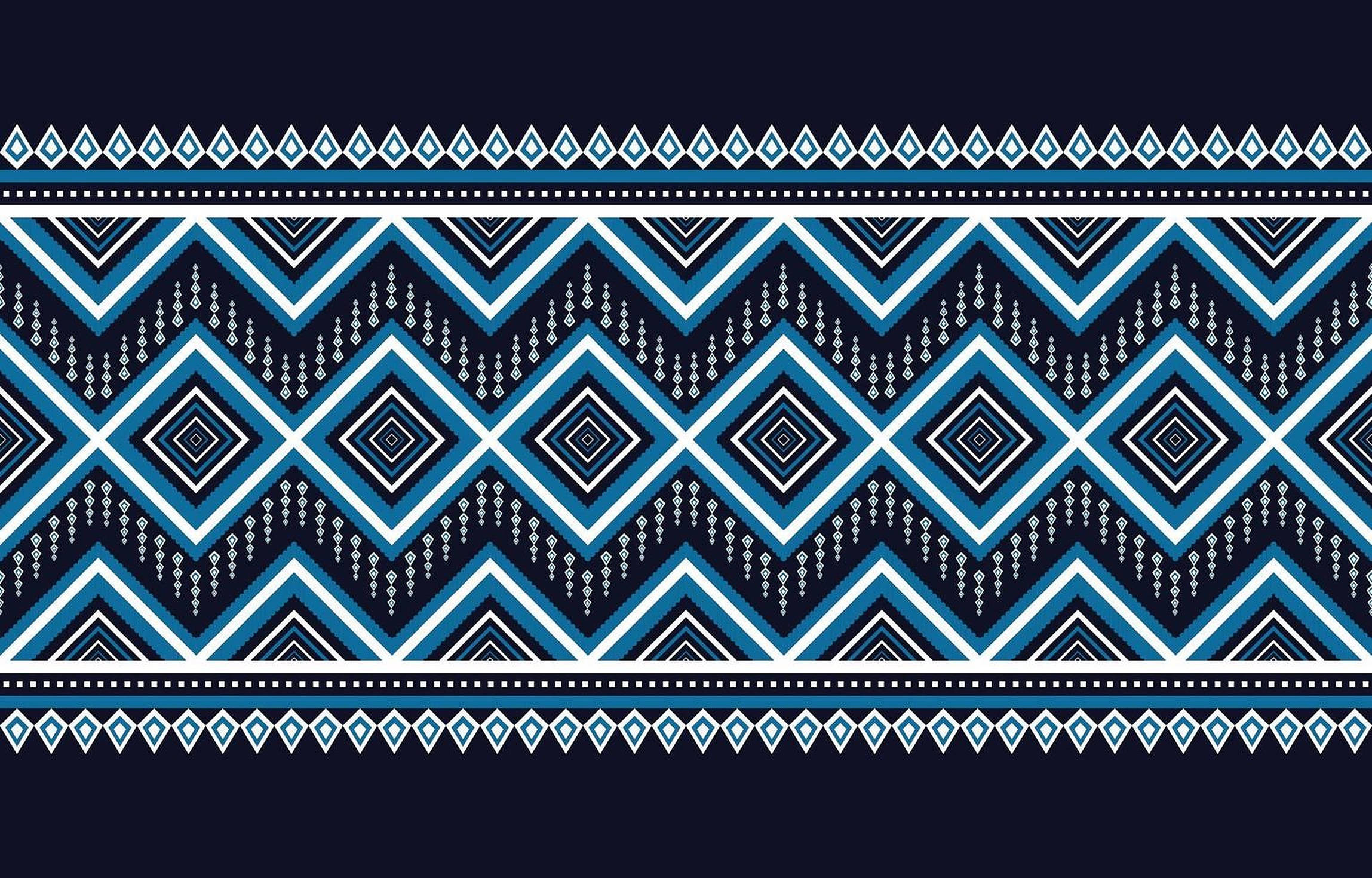 tribal pattern, navy blue, teal, Full HD Desktop Wallpaper