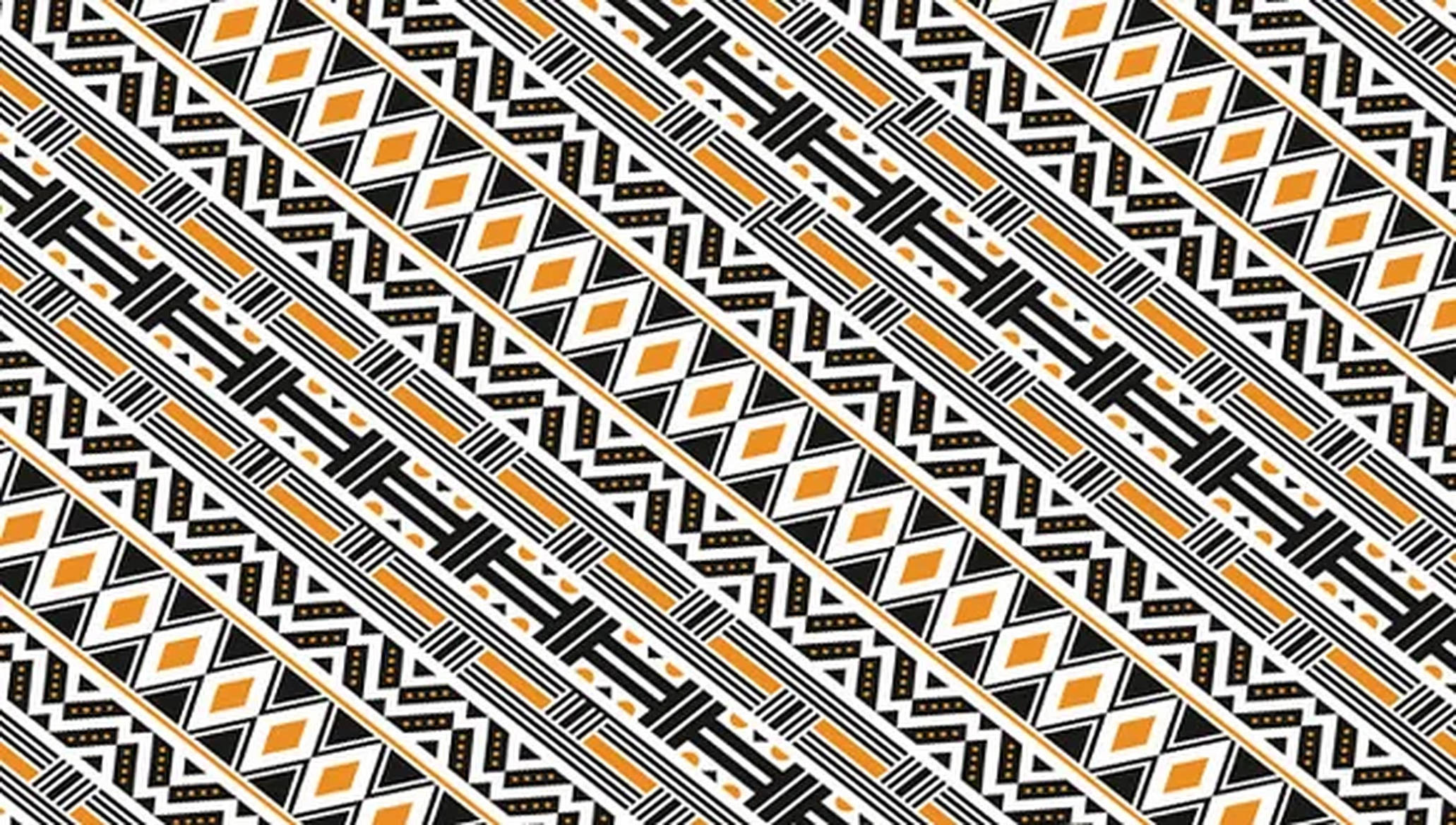 diagonal tribal pattern, black, white, Full HD Desktop Wallpaper
