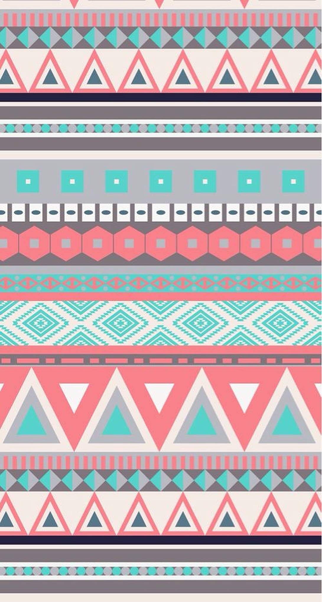 tribal pattern, geometric tribal pattern, repeating triangles squares and diamonds, Full HD Phone Wallpaper