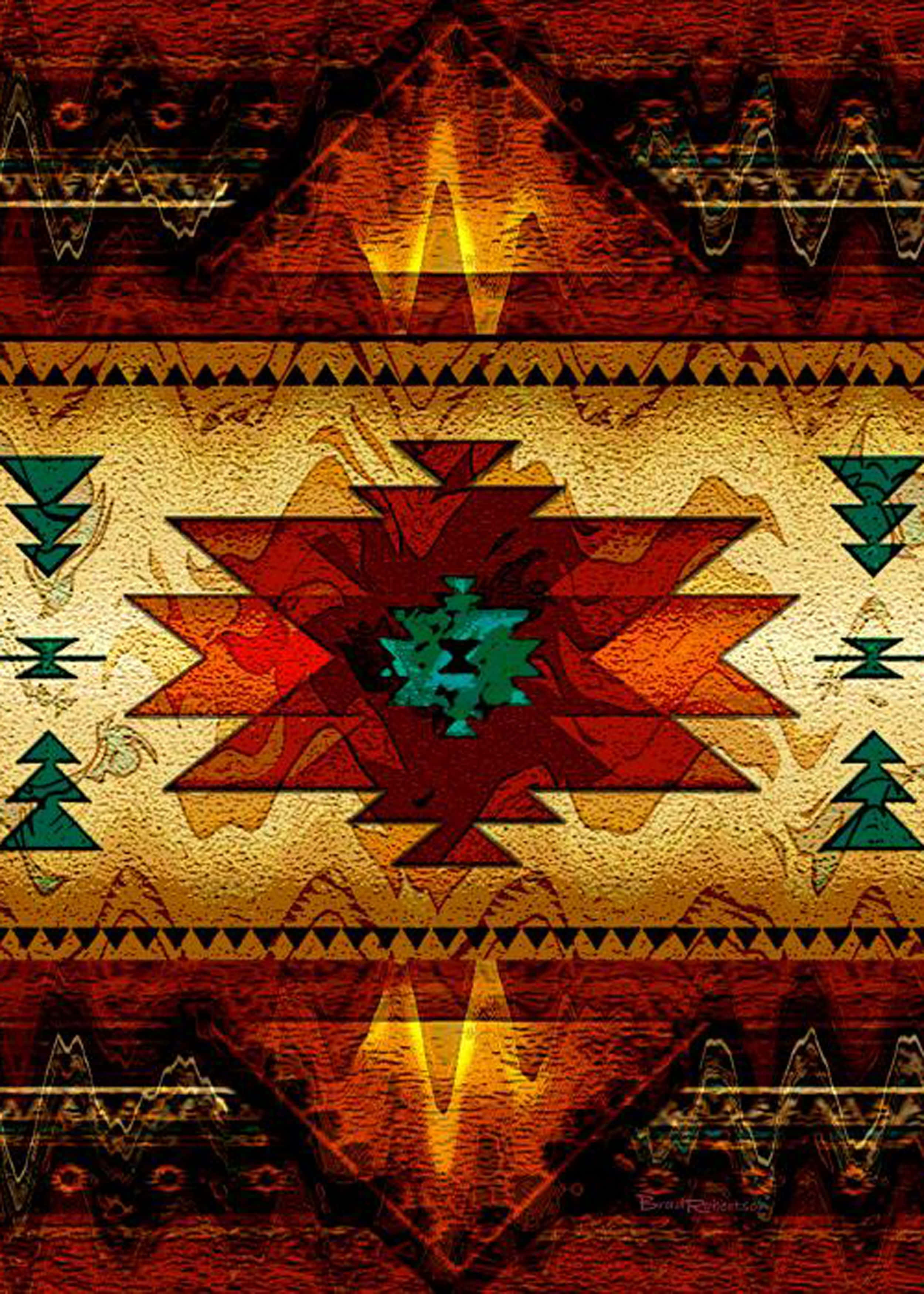 tree like native tribal patterns, vibrant geometric tribal pattern, red orange, 2K Phone Wallpaper