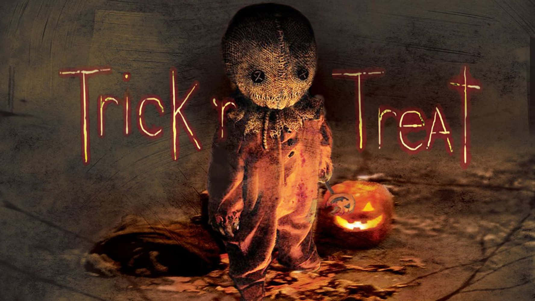 Trick or Treat, jack-o-lantern, creepy stitched doll, HD Desktop Wallpaper