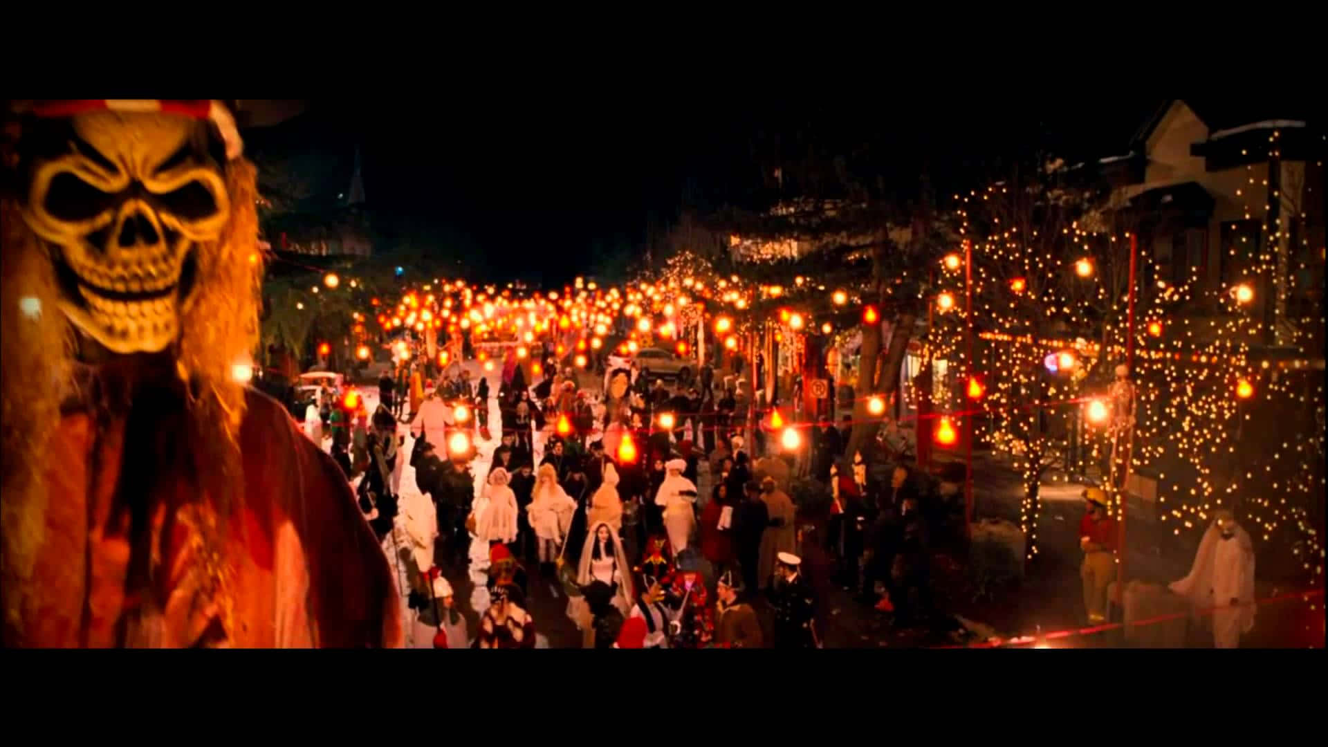 Trick r treat, Halloween night, glowing lanterns, Full HD Desktop Wallpaper