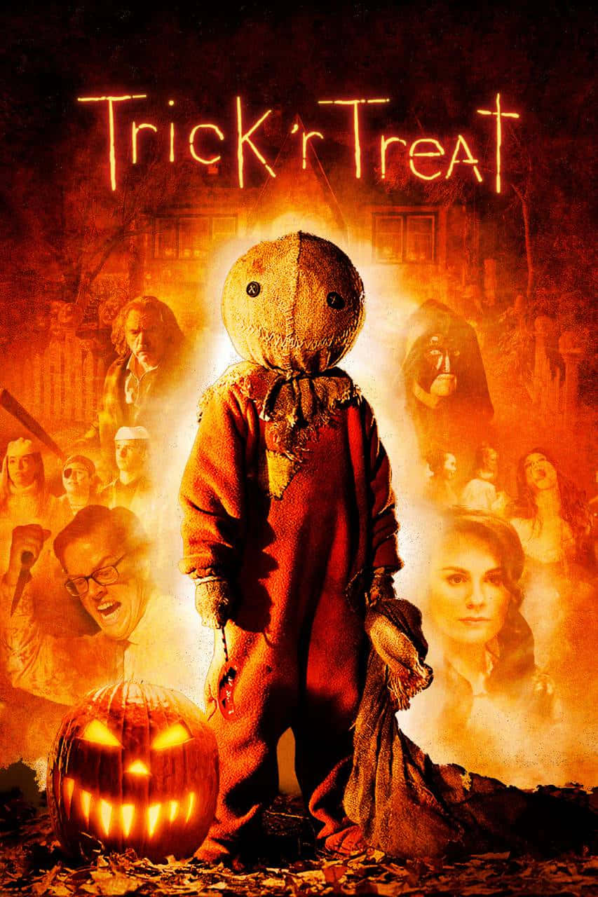 Trick r Treat, stitched pumpkin-headed child, red jumpsuit, HD Phone Wallpaper