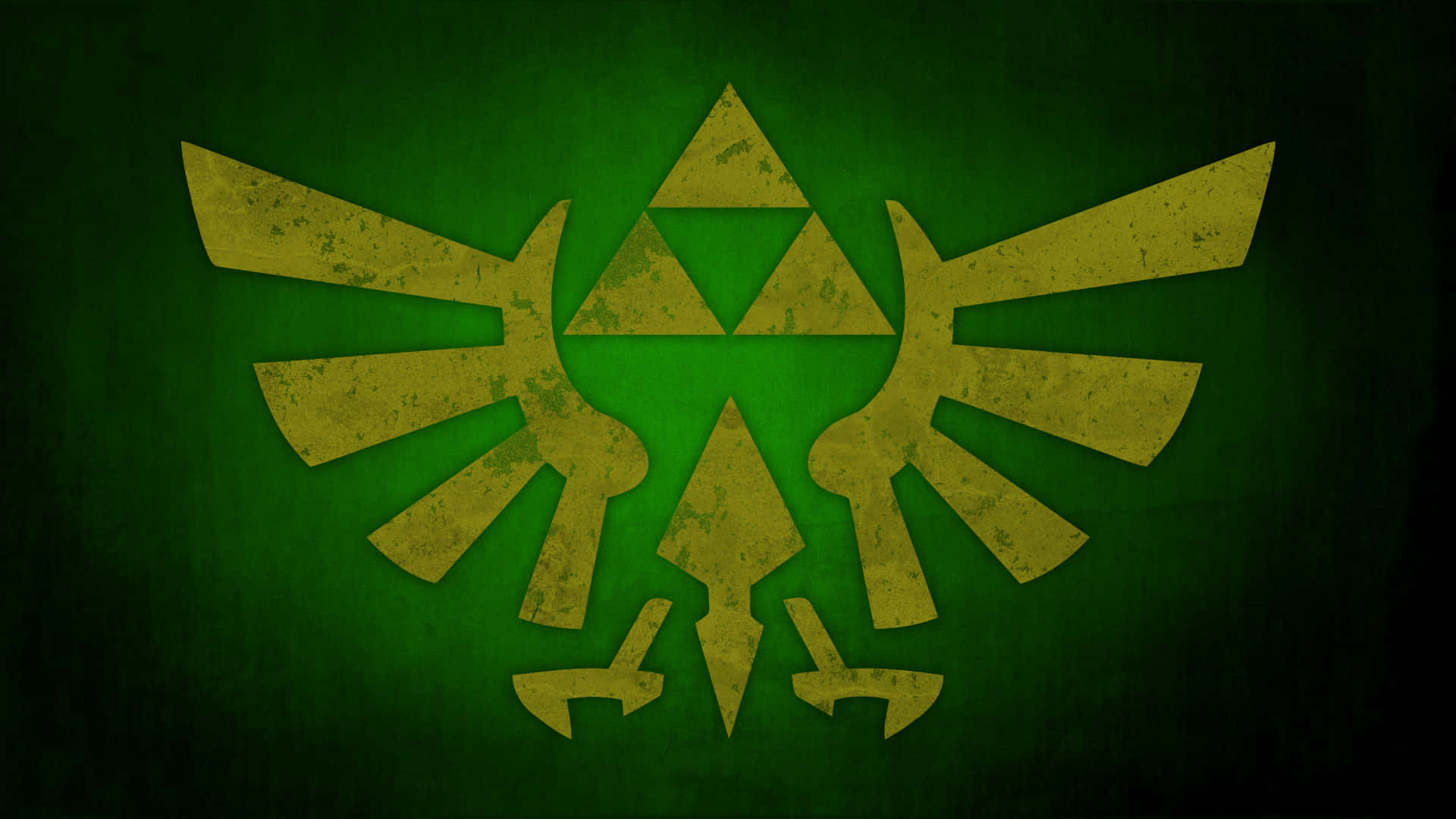 Triforce, golden, winged arms, Full HD Desktop Wallpaper