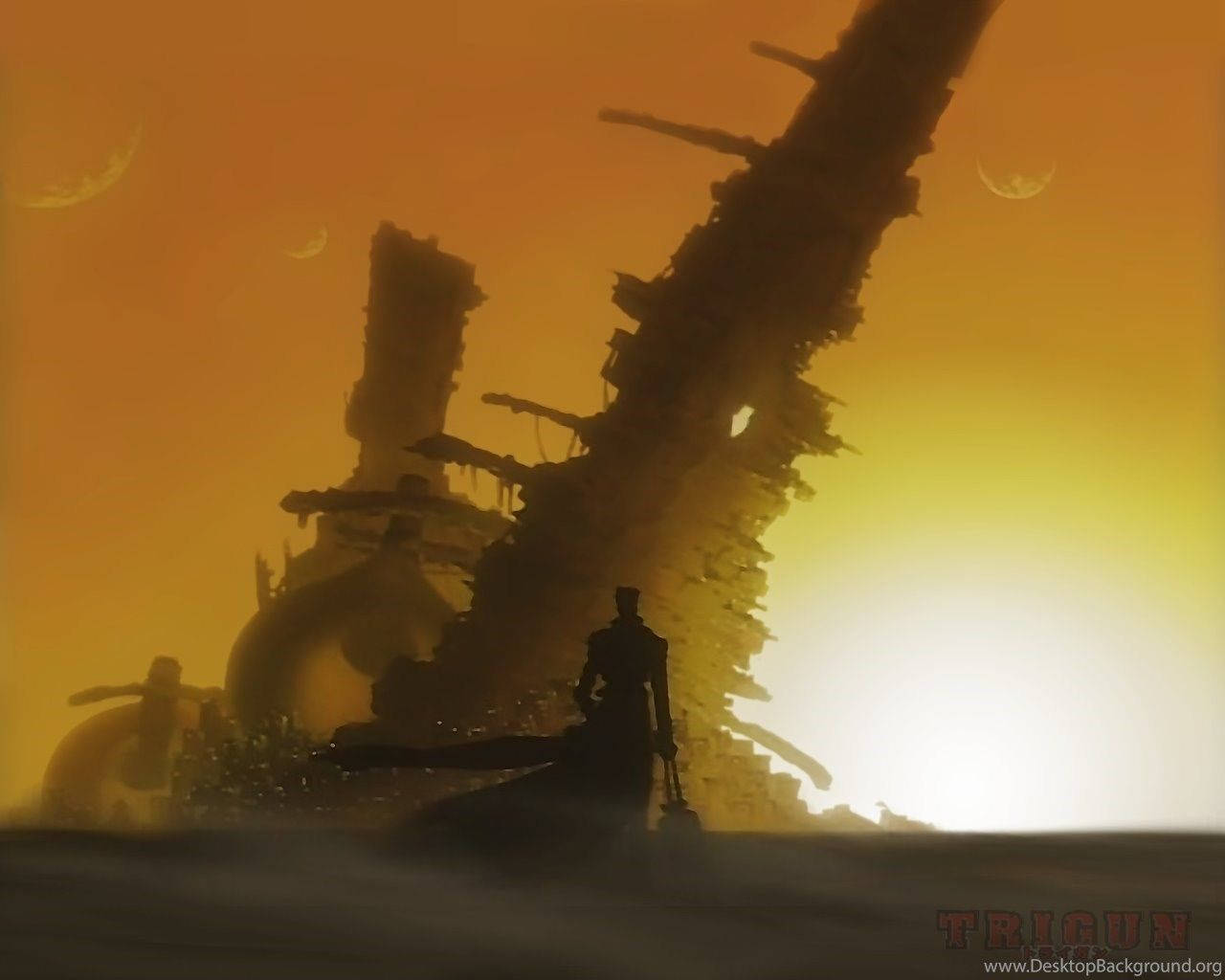 Trigun, desert, sunset, HD Desktop Wallpaper