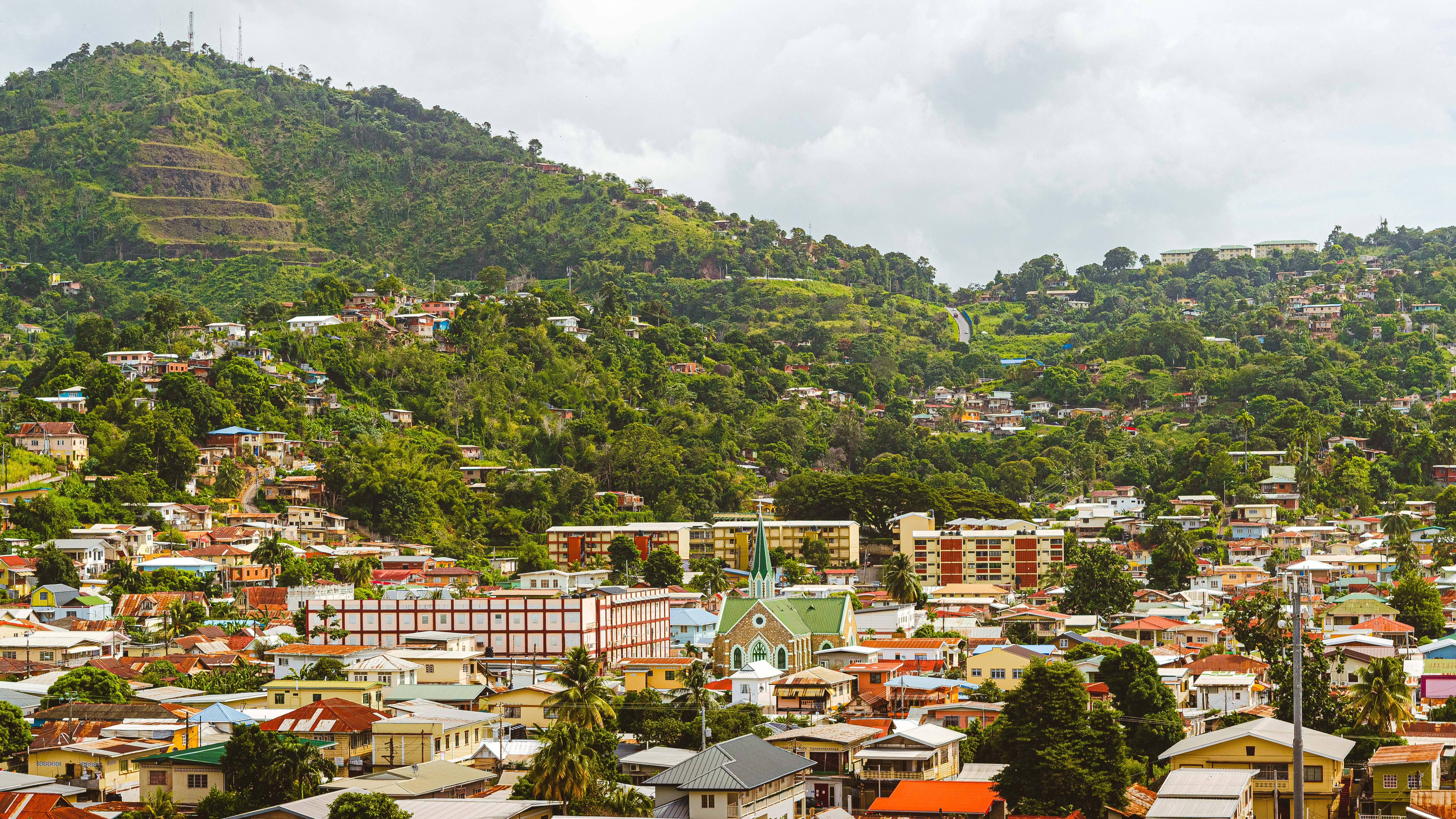 Trinidad And Tobago, capital city, hillside town, 5K Desktop Wallpaper