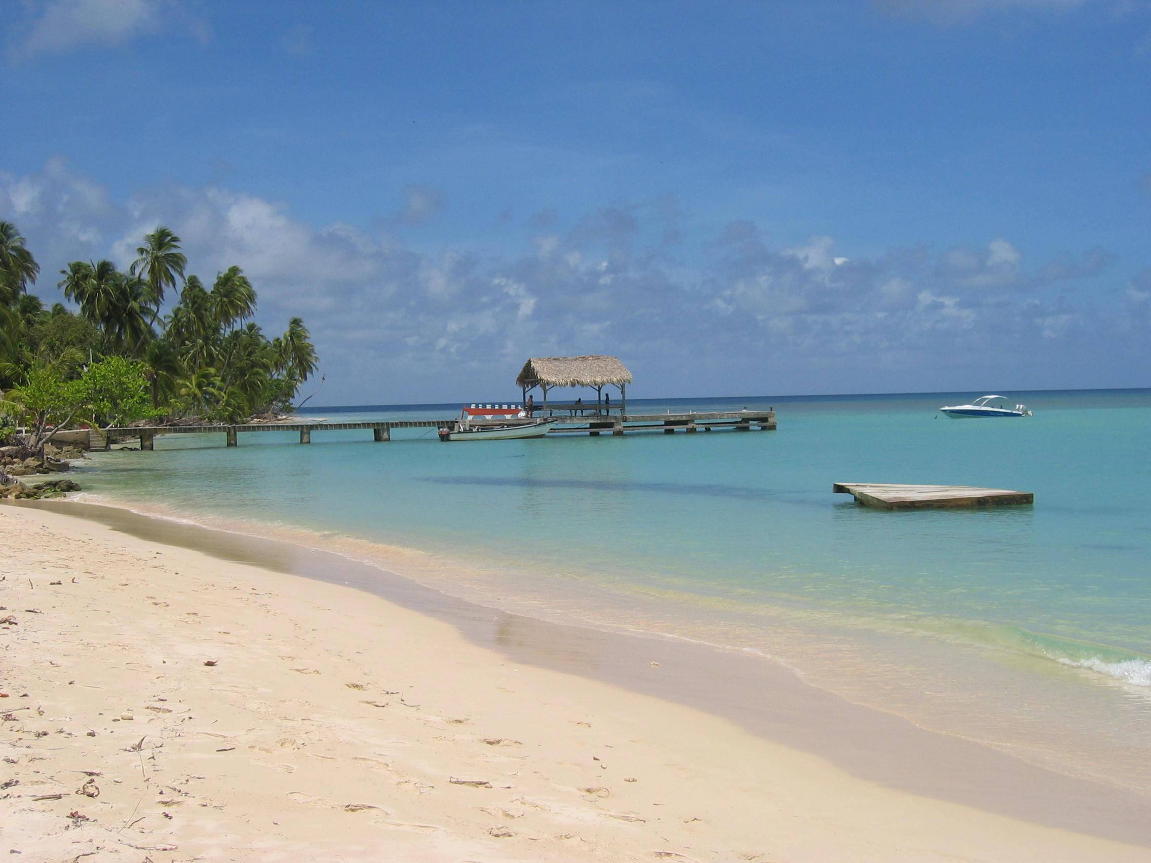 Trinidad and Tobago, dock, turquoise waters, Full HD Desktop Wallpaper