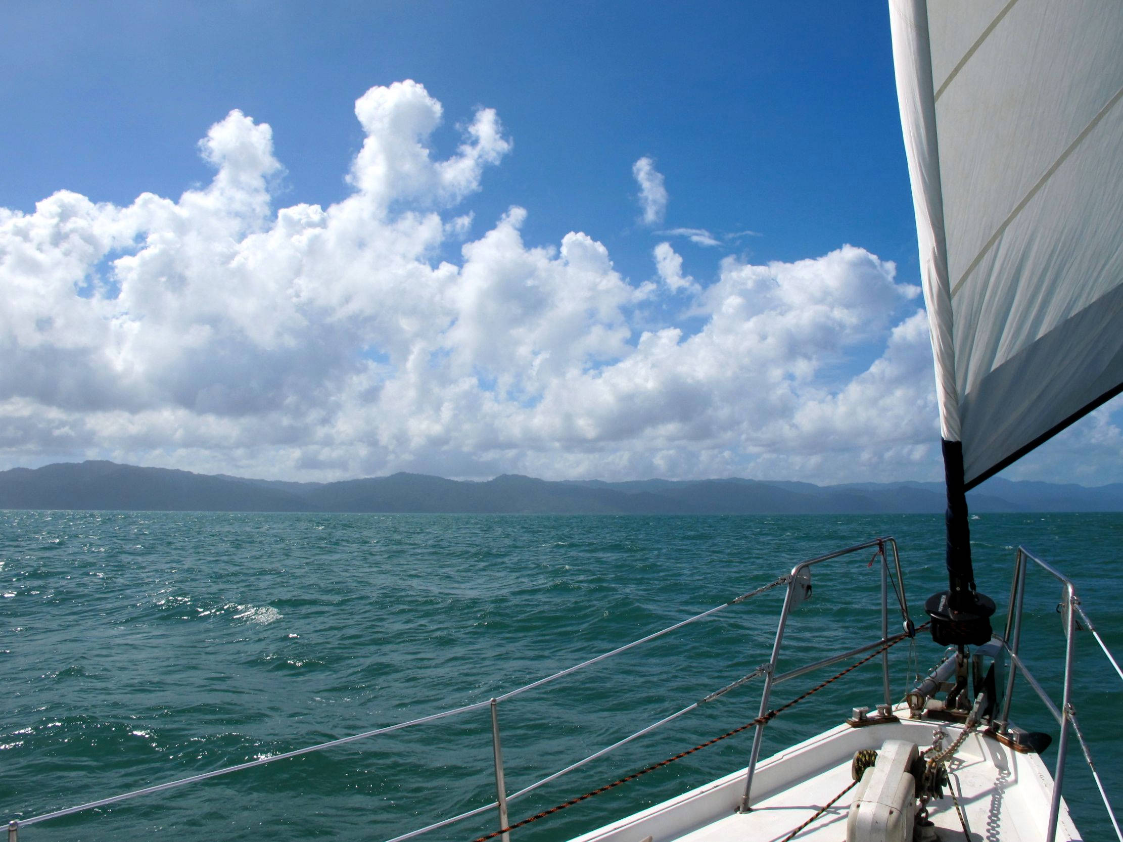 Trinidad And Tobago, coastline, sailboat, Full HD Desktop Wallpaper
