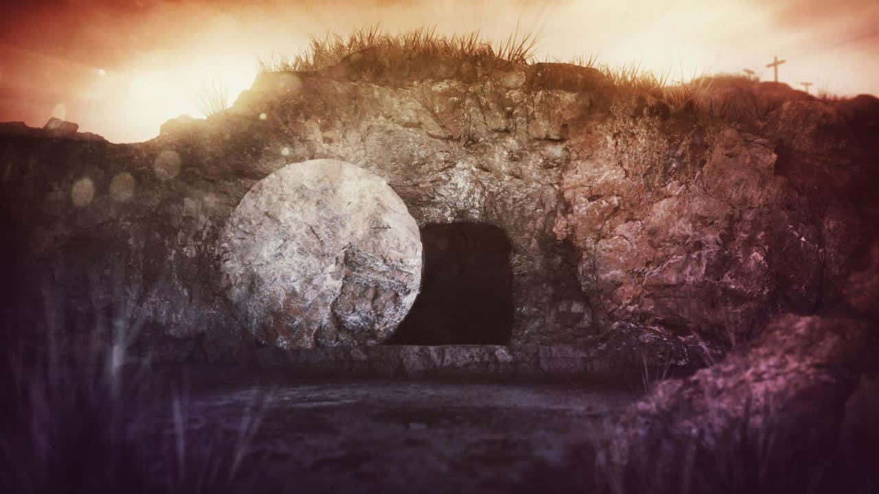 Holy Saturday, stone tomb, rolled-away lid, HD Desktop Wallpaper