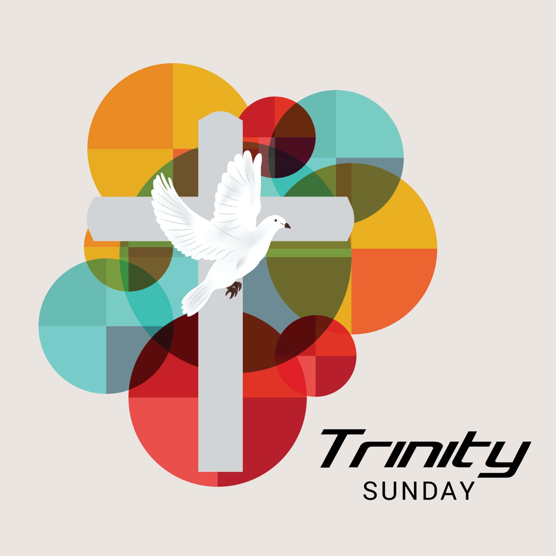 Trinity Sunday, dove, cross, Full HD Desktop Wallpaper