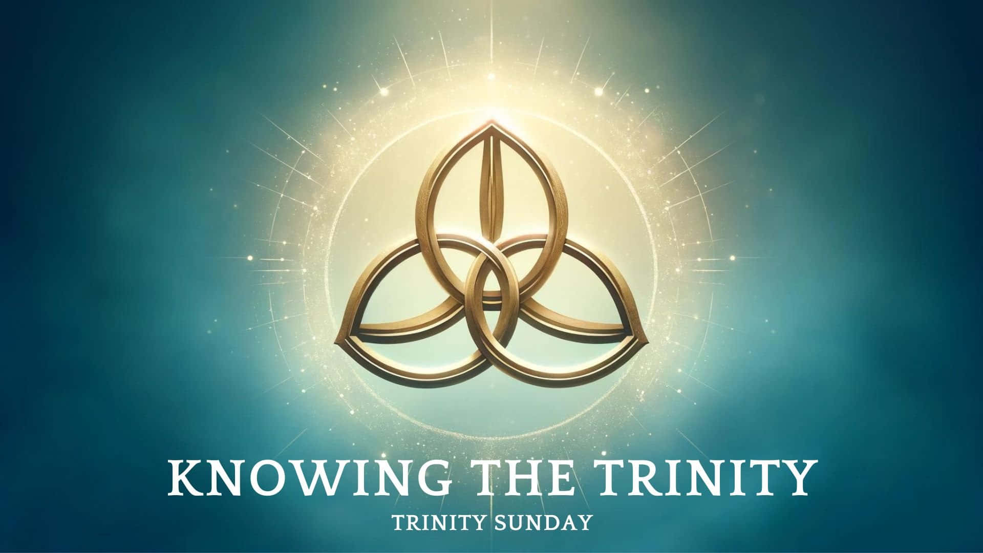 Trinity Sunday, triquetra symbol, glowing circle, Full HD Desktop Wallpaper