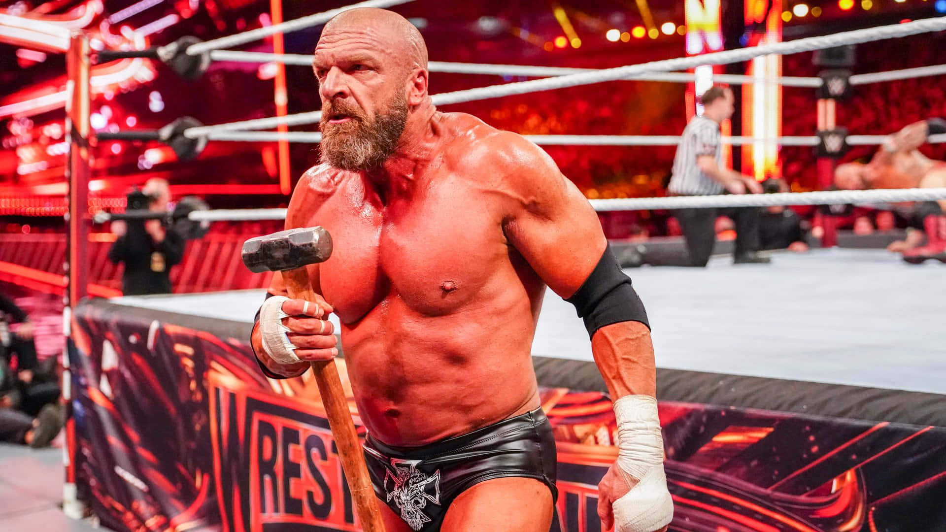 Triple H, long hammer, steel hammer, Full HD Desktop Wallpaper